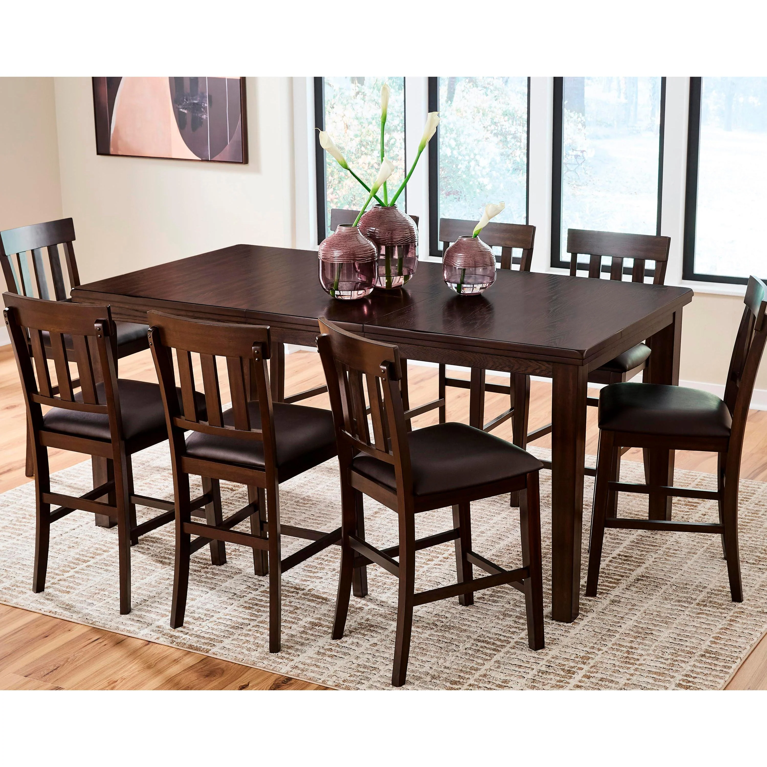 Signature Design by Ashley Haddigan D596-32 Dining Room Counter Butterfly Extension Table - Image 7