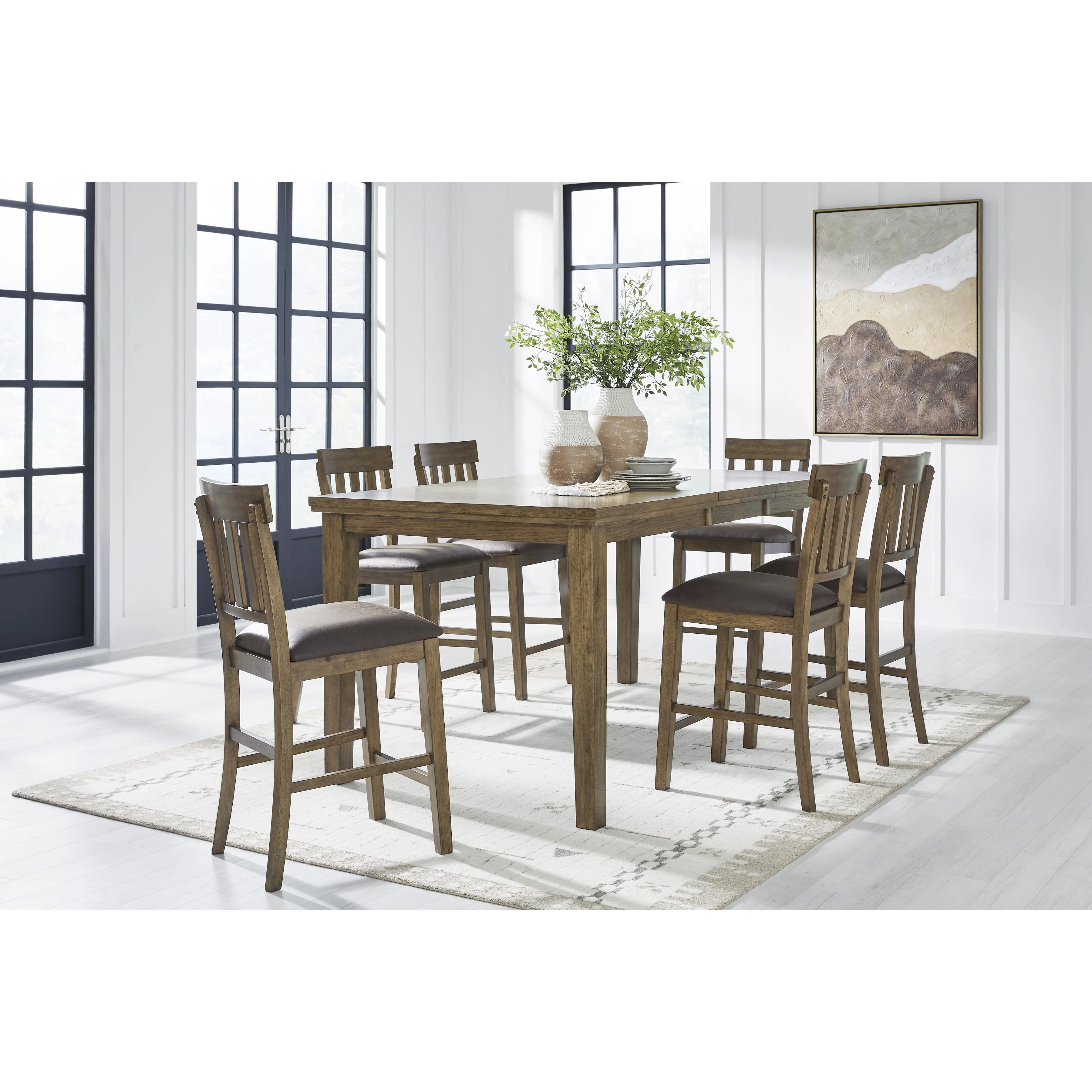 Signature Design by Ashley Urbinforte PCD592-32 Dining Room Counter Butterfly Extension Table - Image 10