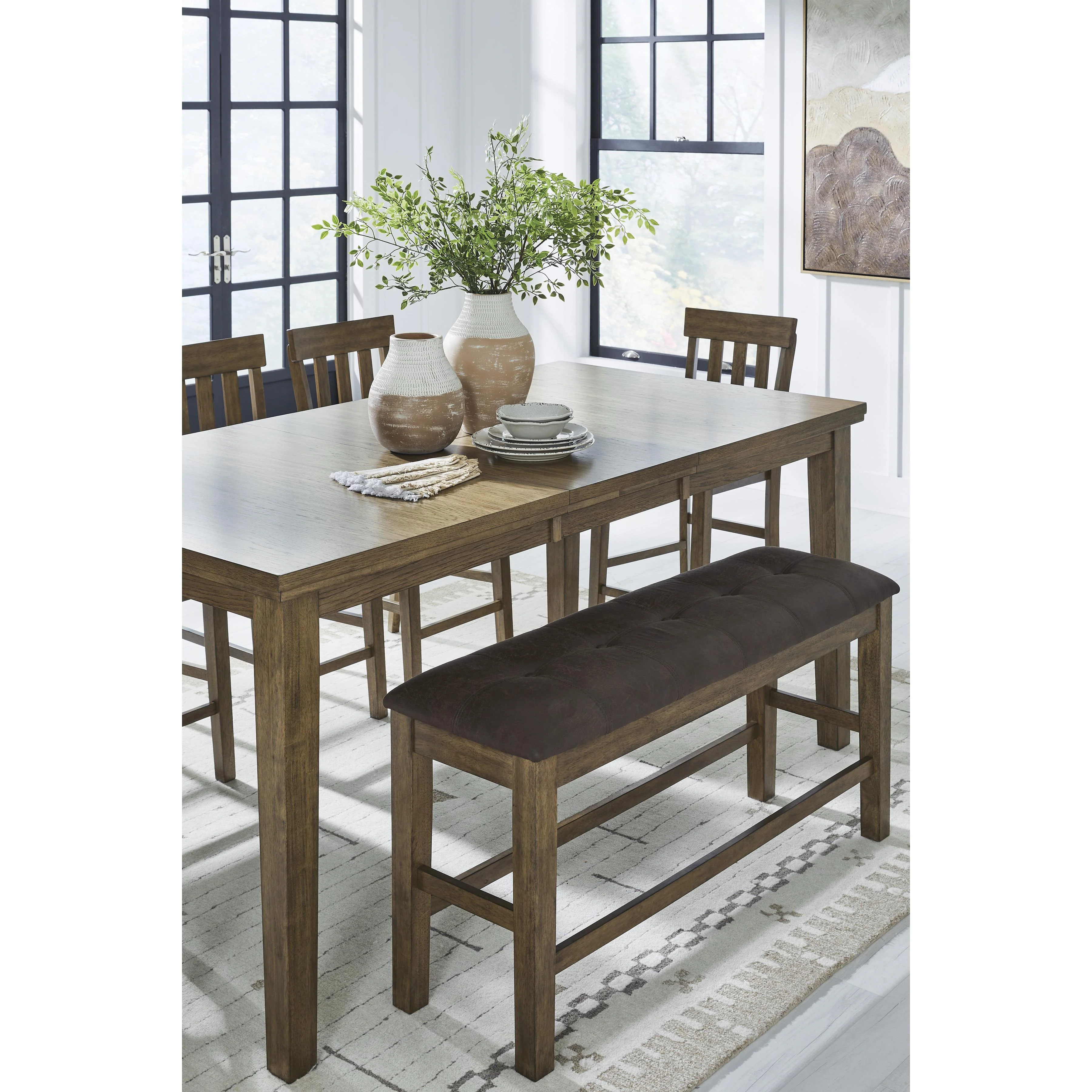 Signature Design by Ashley Urbinforte PCD592-32 Dining Room Counter Butterfly Extension Table - Image 6