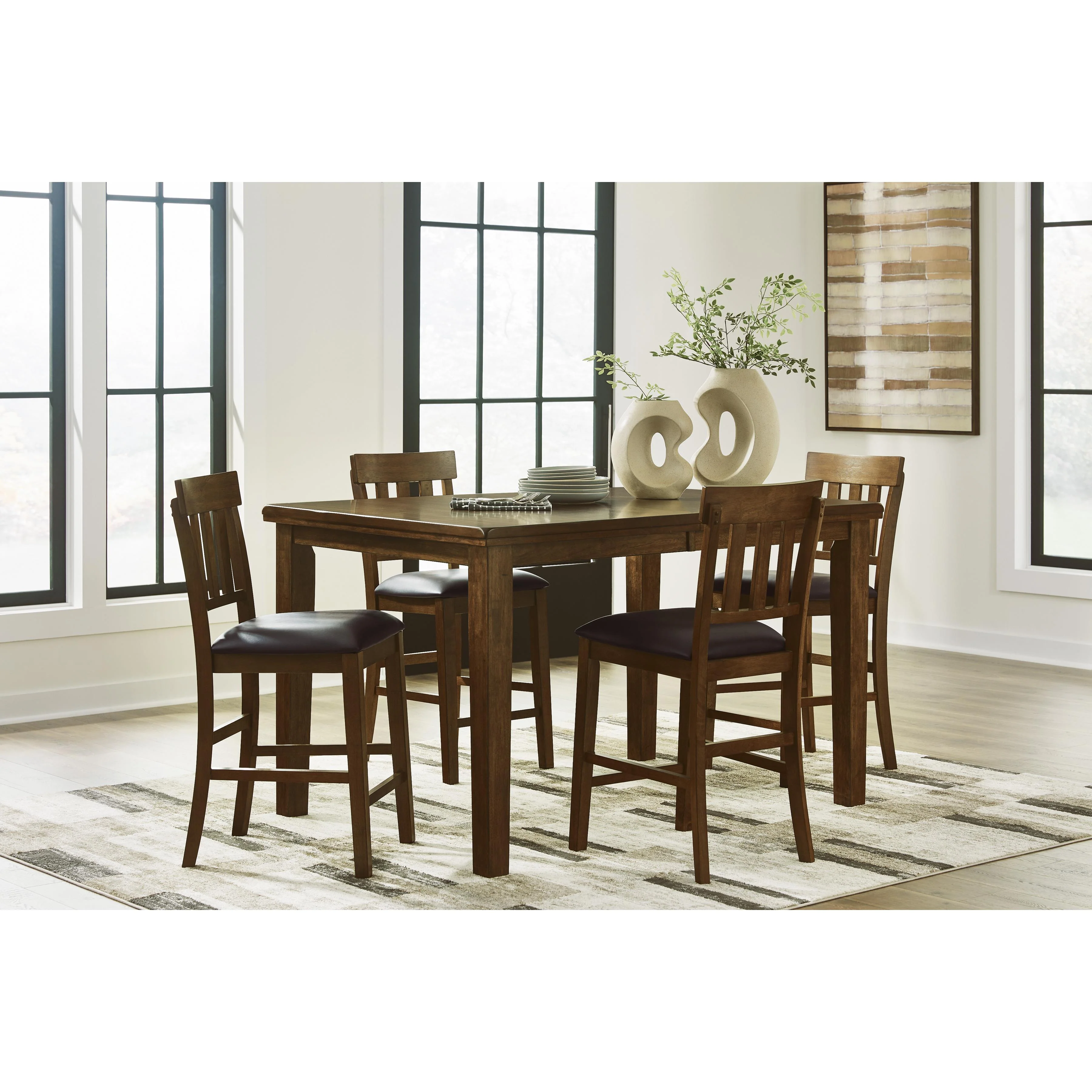 Signature Design by Ashley Ralene D594-32 Dining Room Counter Butterfly Extension Table - Image 8