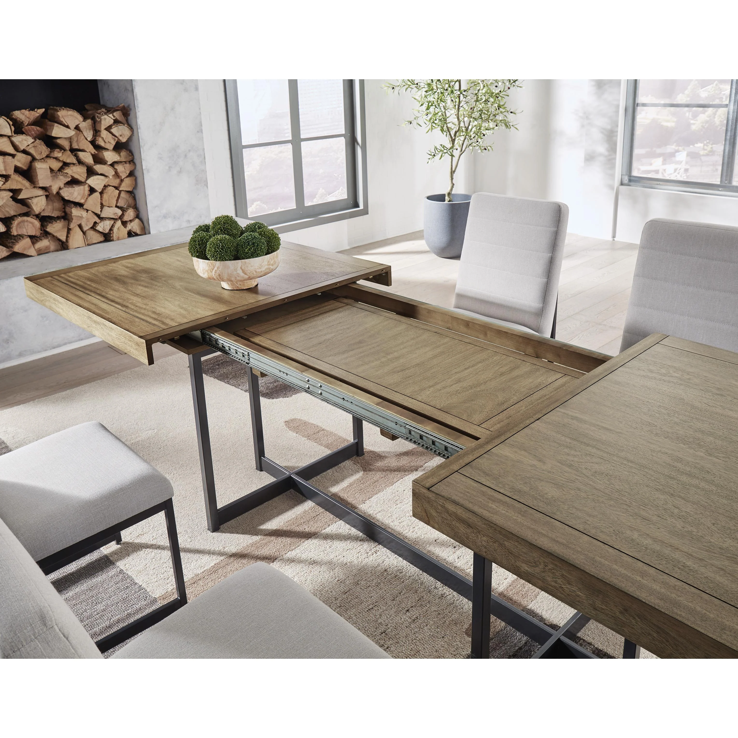 Signature Design by Ashley Tomtyn D622-35 Rectangular Dining Room Extension Table - Image 8