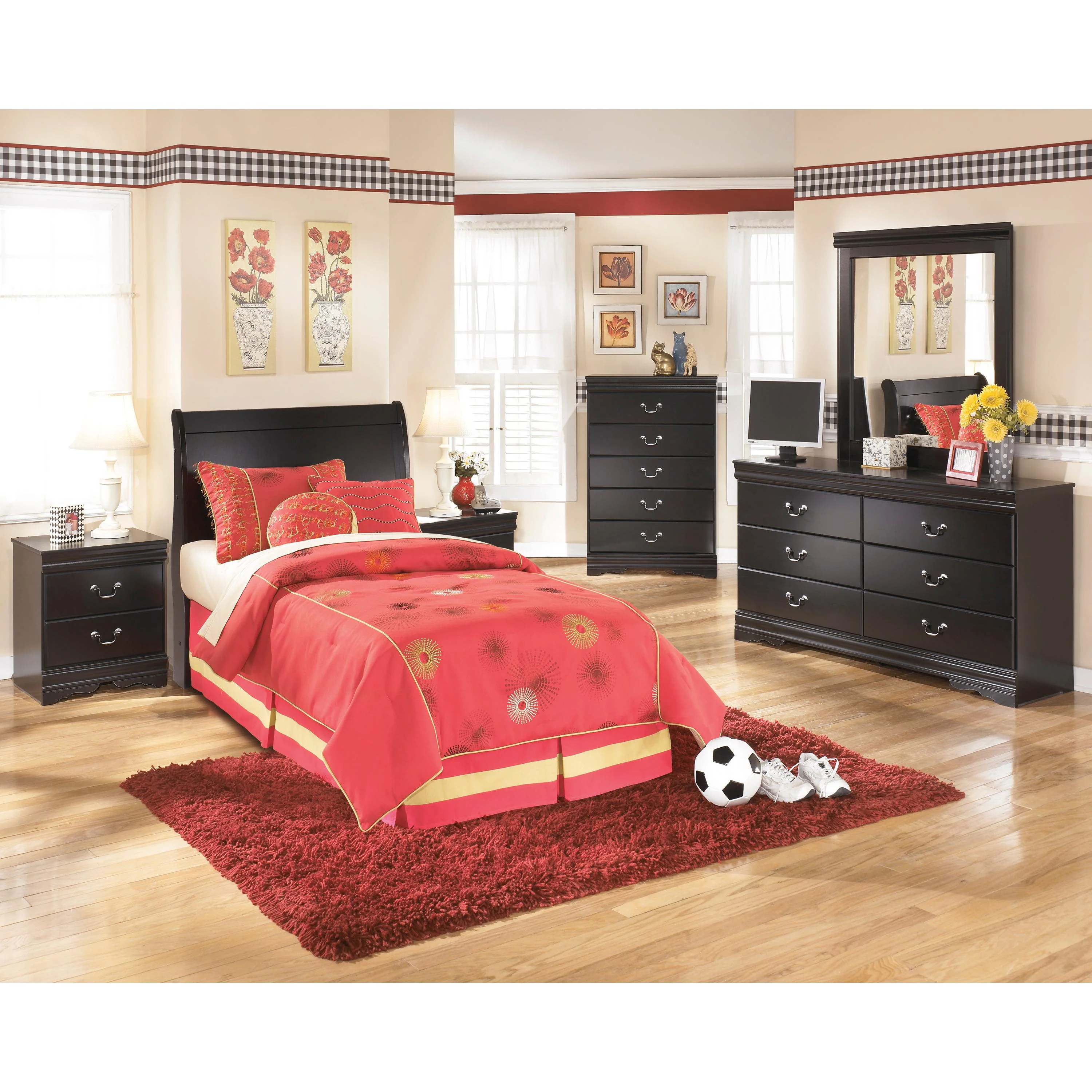 Signature Design by Ashley Huey Vineyard B128B1 Dresser and Mirror - Image 9