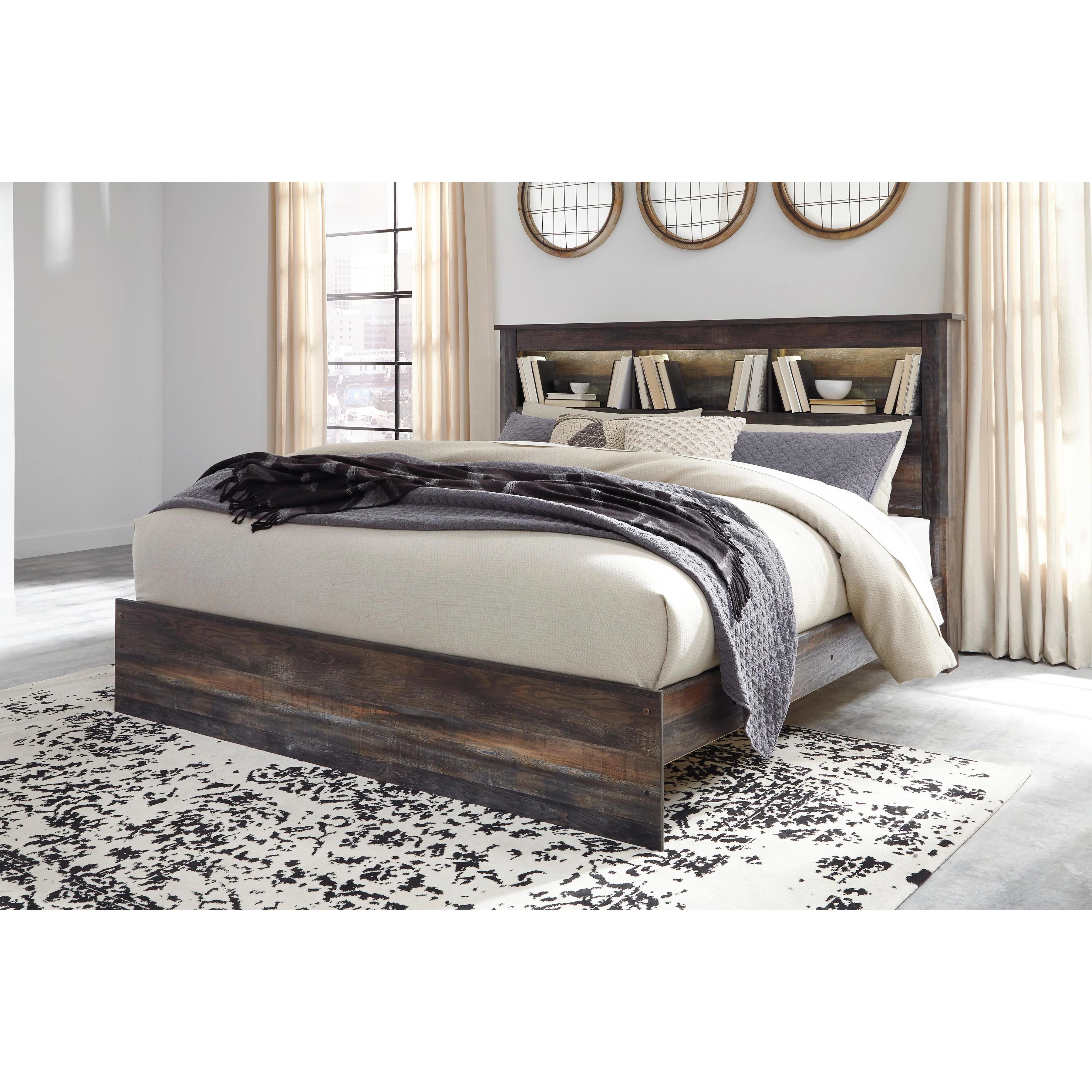 Signature Design by Ashley Drystan B211 6 pc King Bookcase Bedroom Set - Image 2