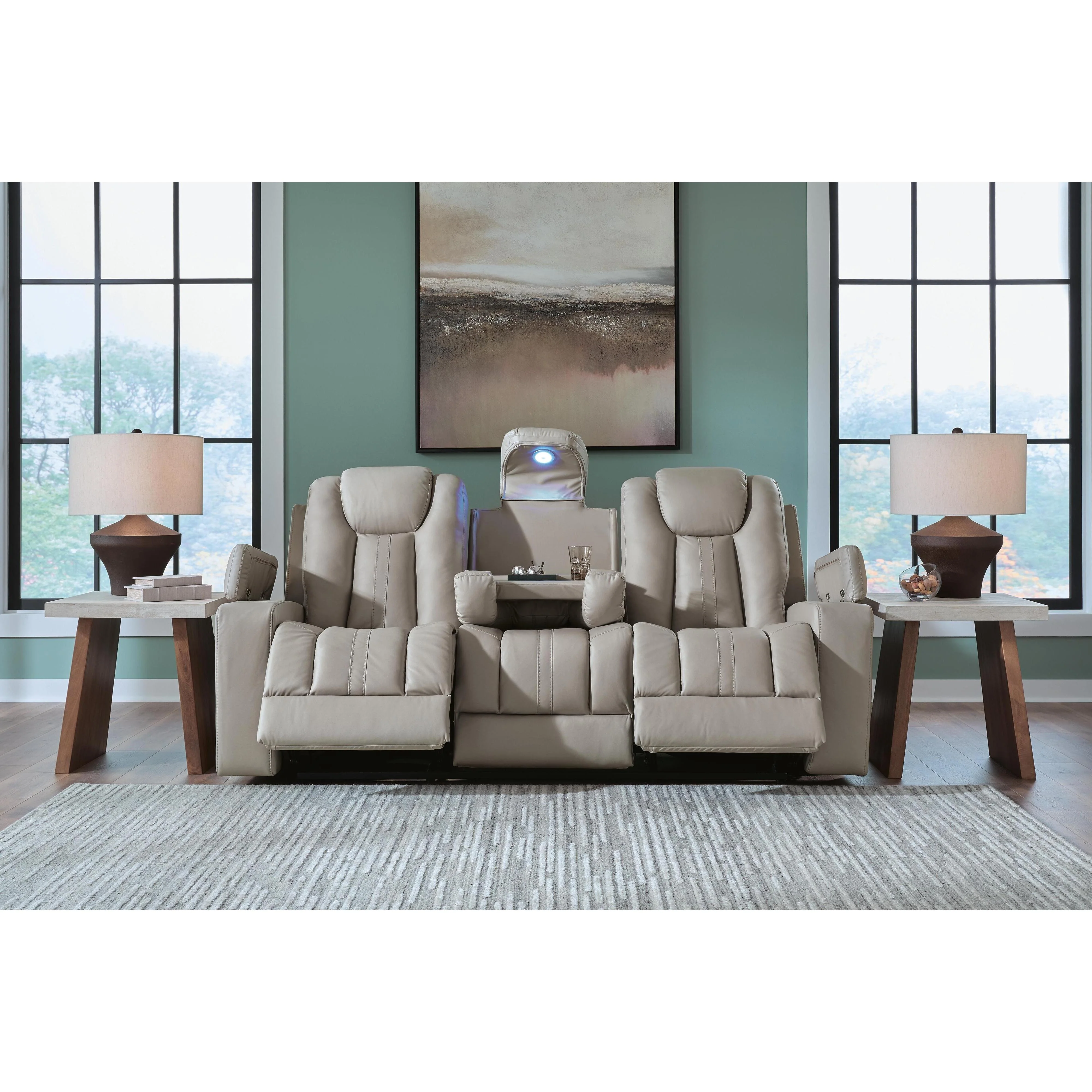 Signature Design by Ashley Elevate Edges PC8330589 Reclining Sofa with Drop Down Table - Image 6