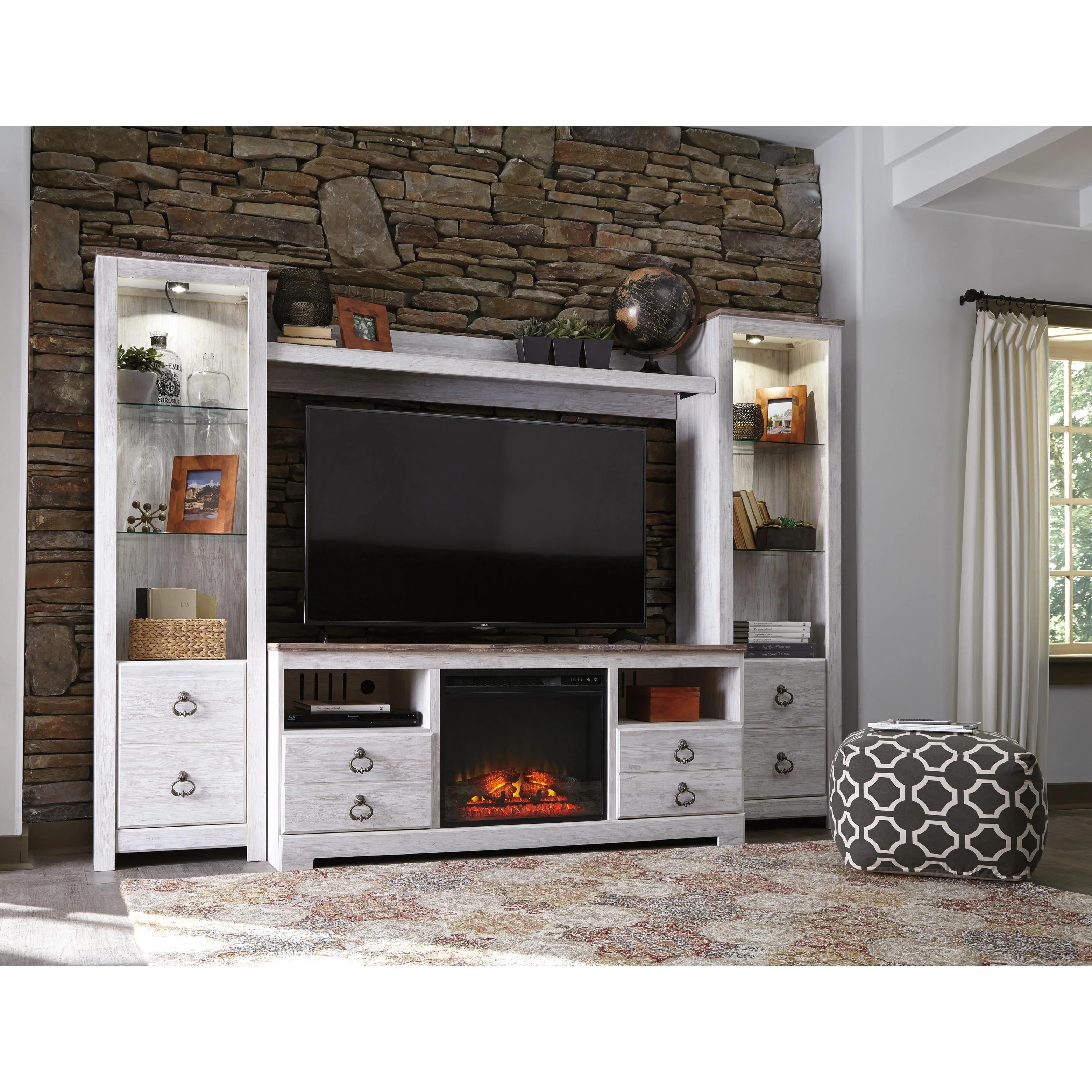 Signature Design by Ashley Willowton W267W3 4 pc Entertainment Center - Image 5