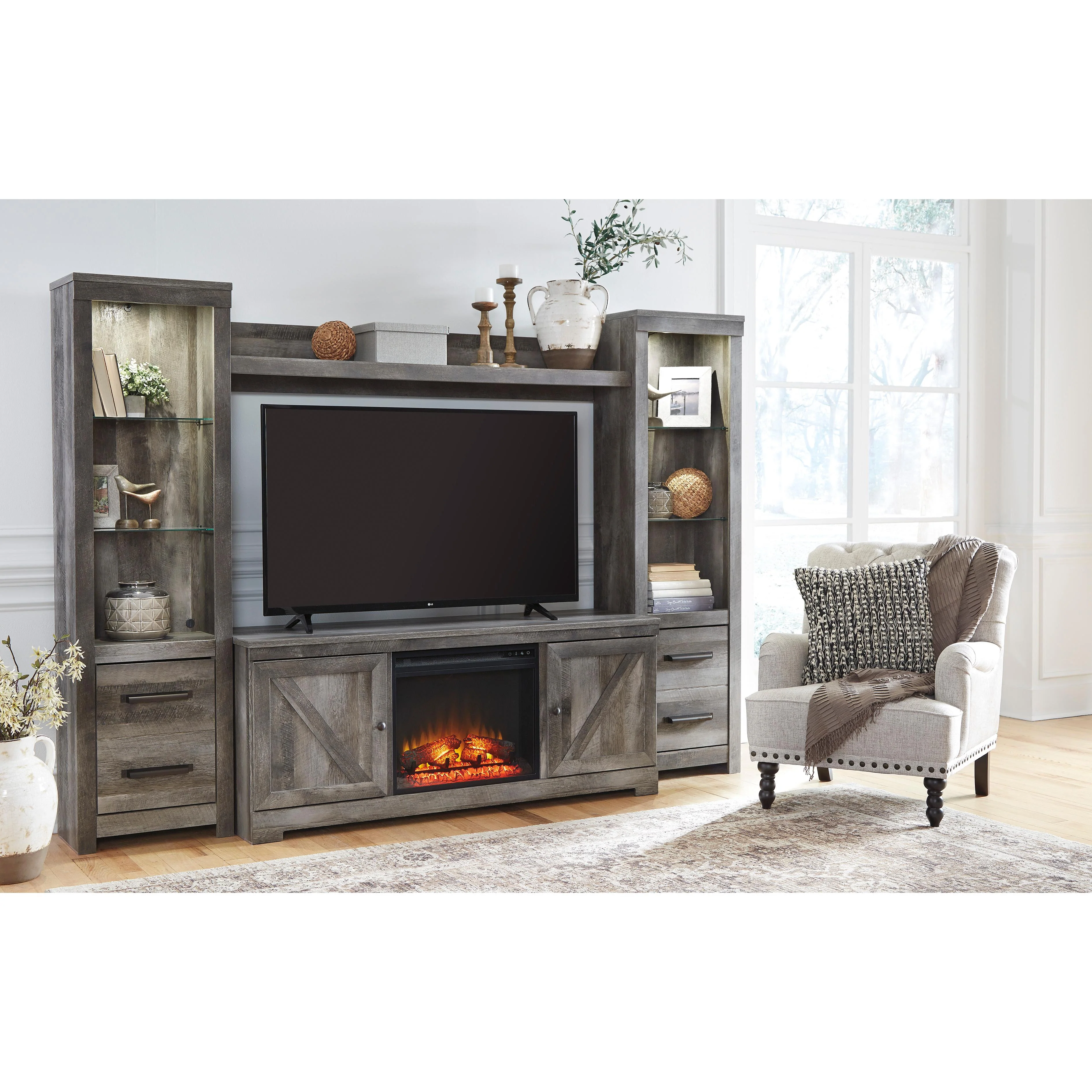 Signature Design by Ashley Wynnlow W440W2 4 pc Entertainment Center - Image 6