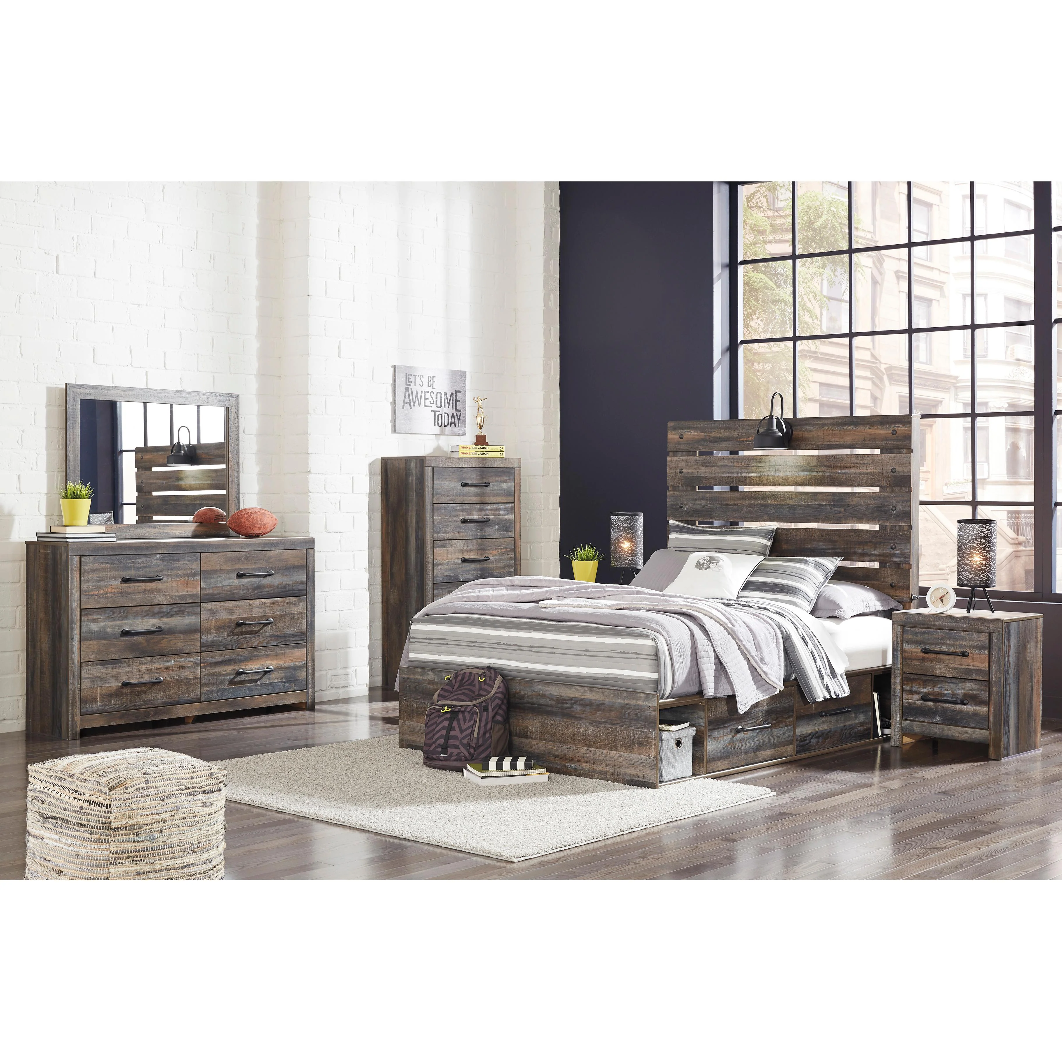 Signature Design by Ashley Drystan B211B9 Full Panel Bed with 2 Storage Drawers - Image 7