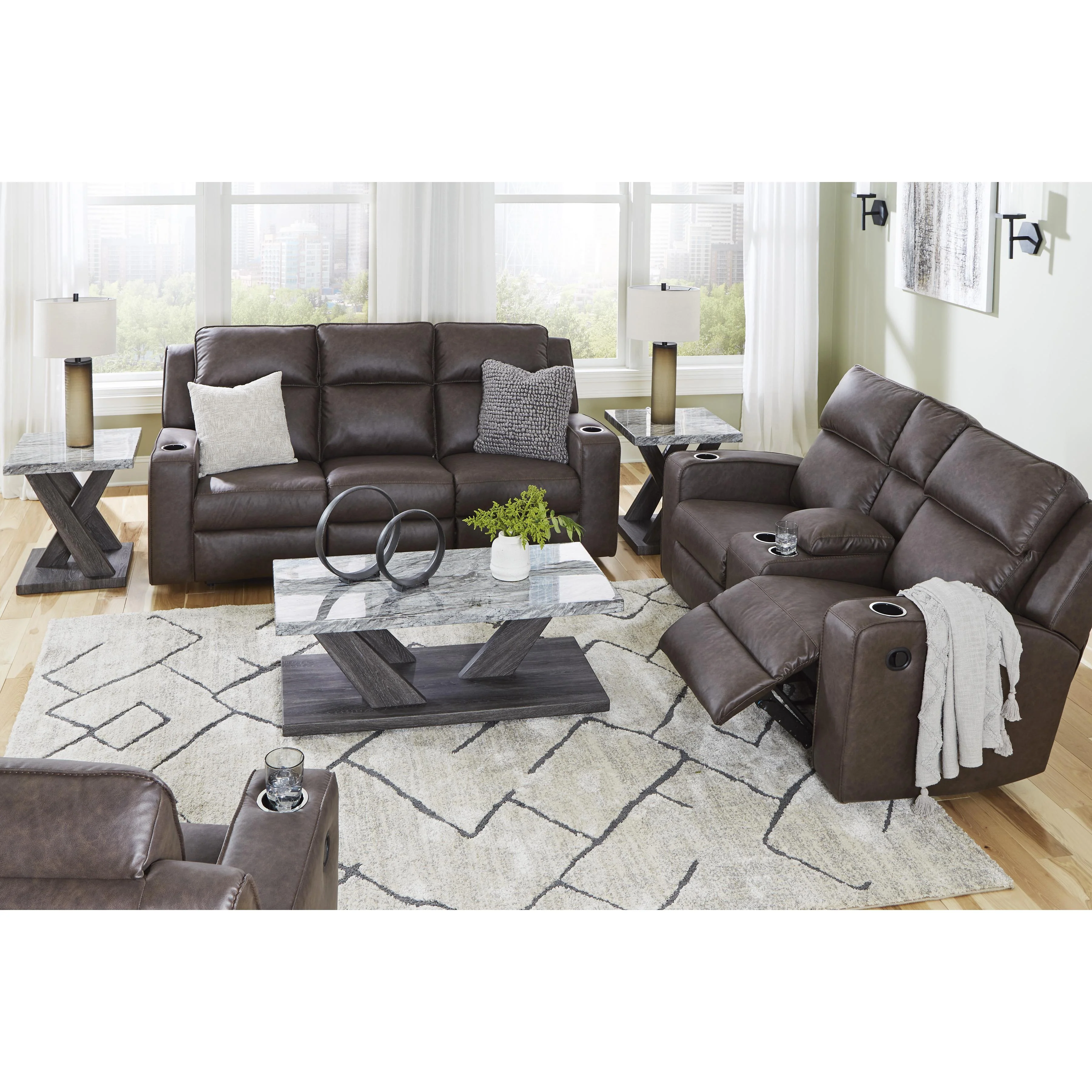 Signature Design by Ashley Lavenhorne 63306U2 3 pc Reclining Living Room Set - Image 4