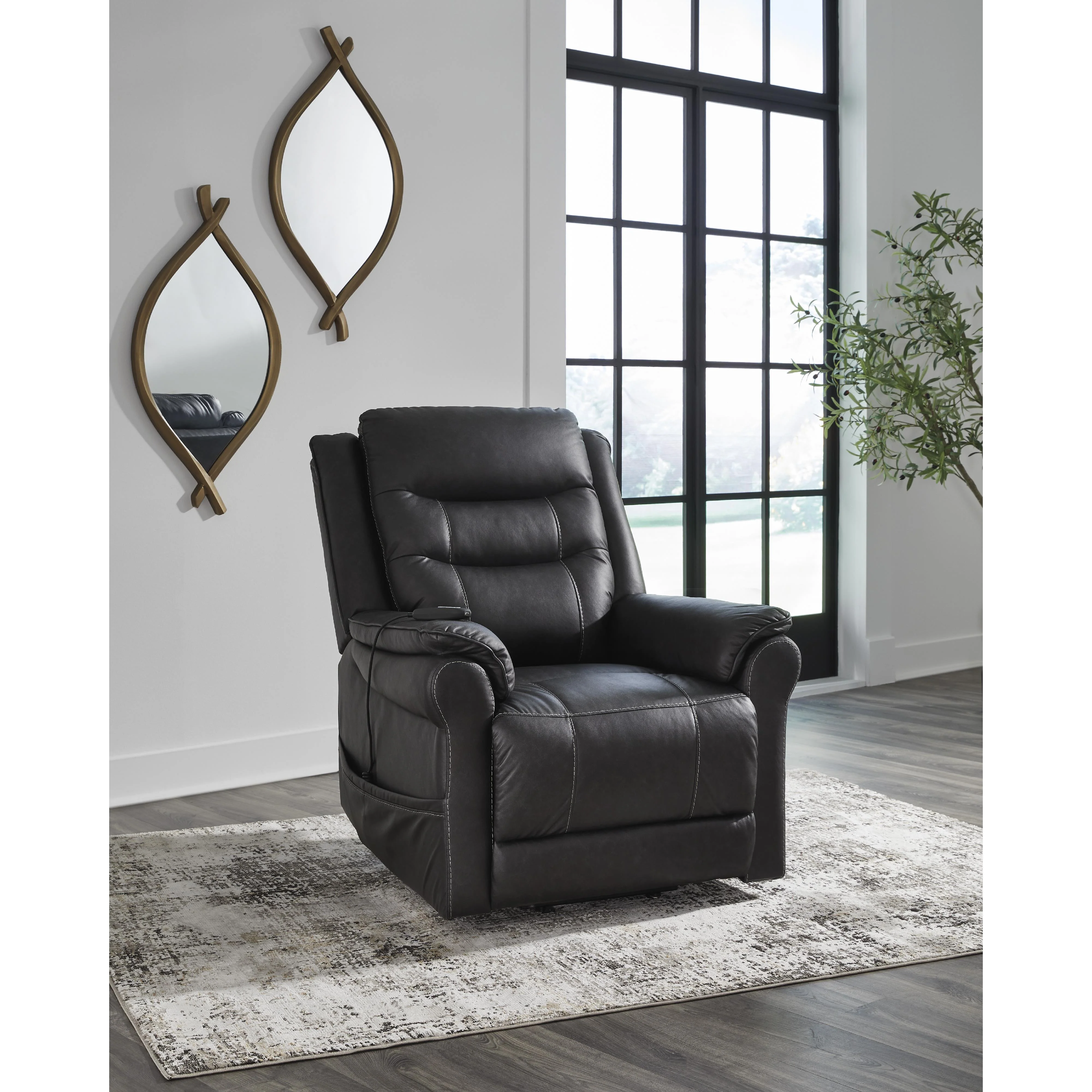 Signature Design by Ashley Oatman 1800512 Power Lift Recliner - Image 7
