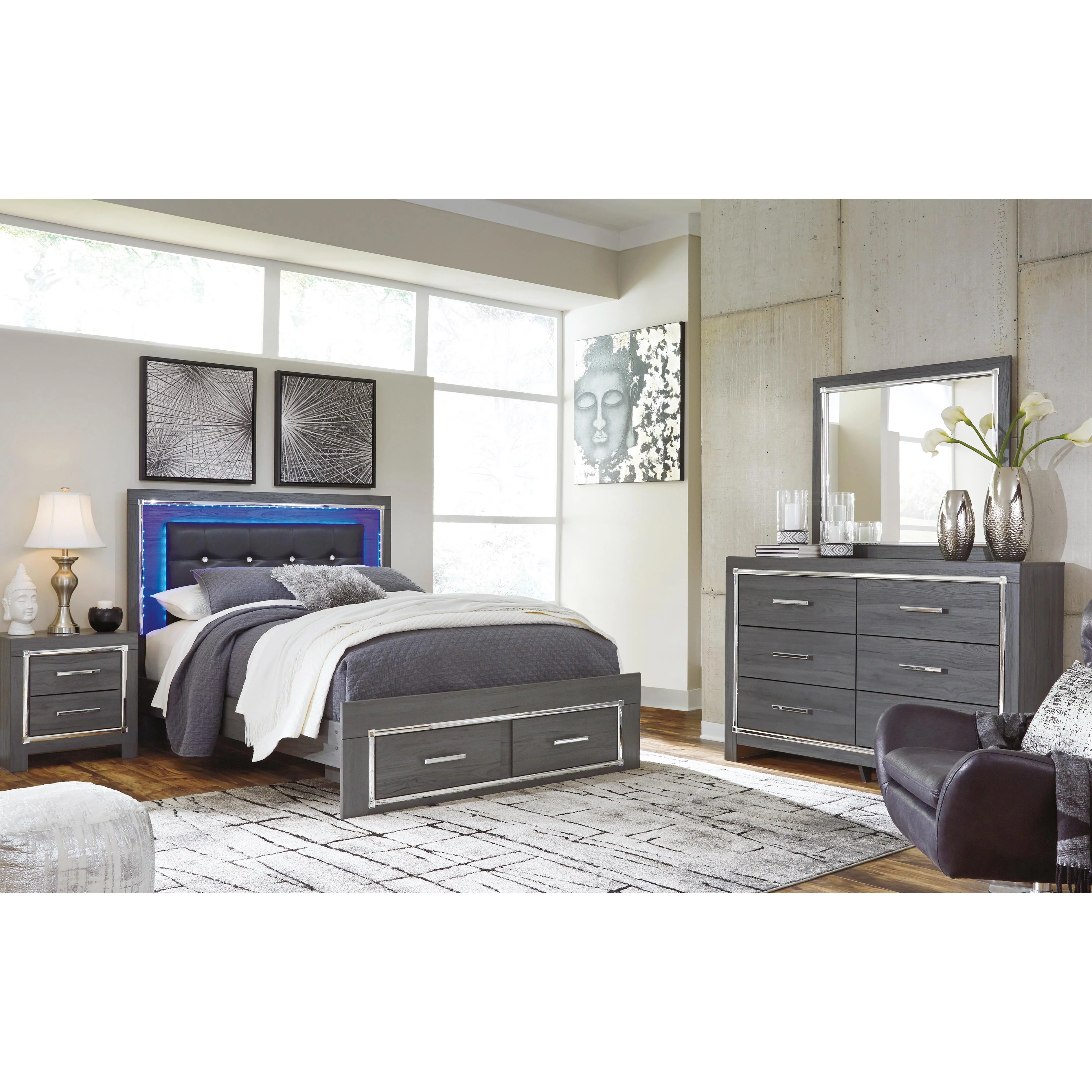 Signature Design by Ashley Lodanna B214B40 7 pc Queen Panel Bedroom Set