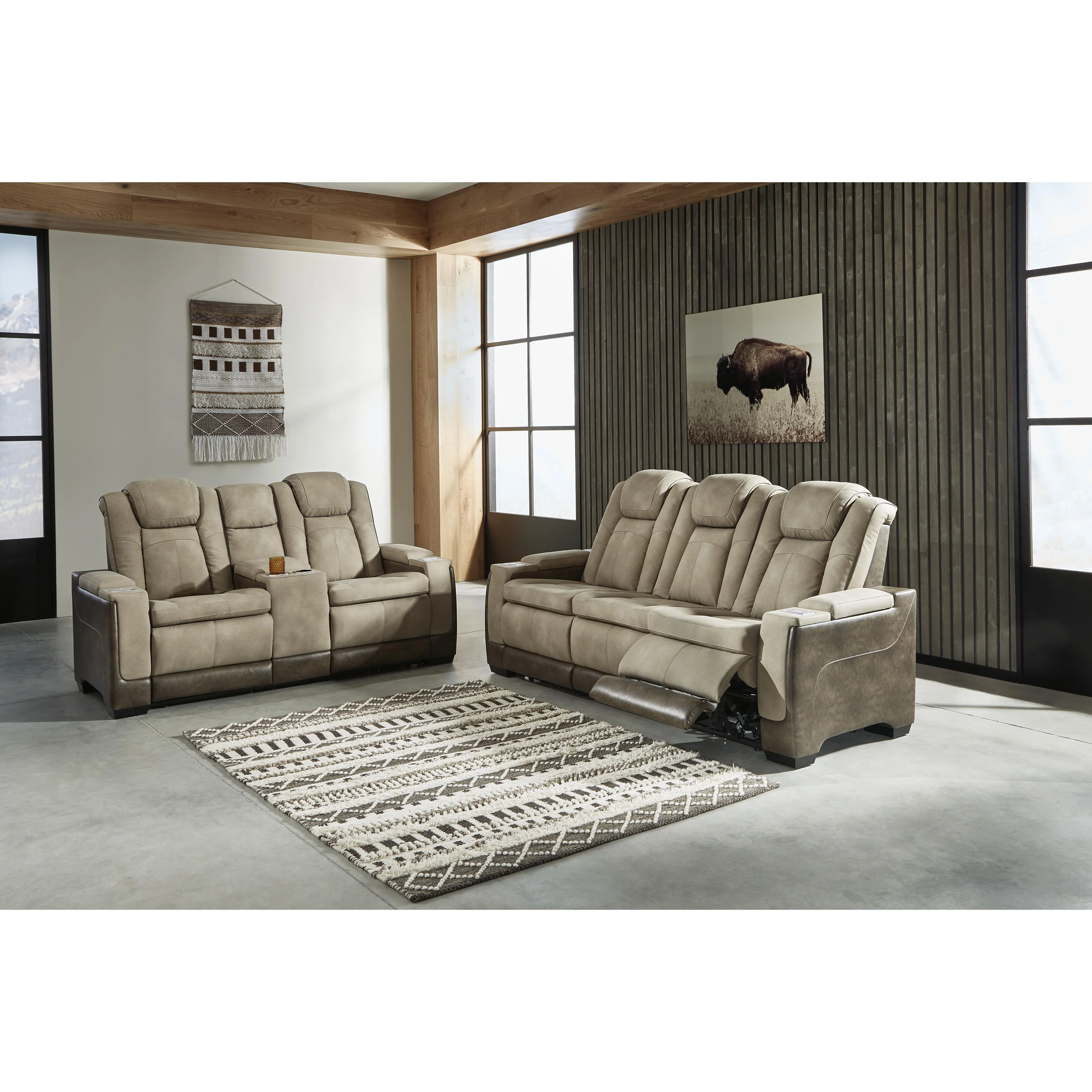 Signature Design by Ashley Next-Gen DuraPella 2200318 Power Reclining Loveseat with Console and Adjustable Headrest - Image 6
