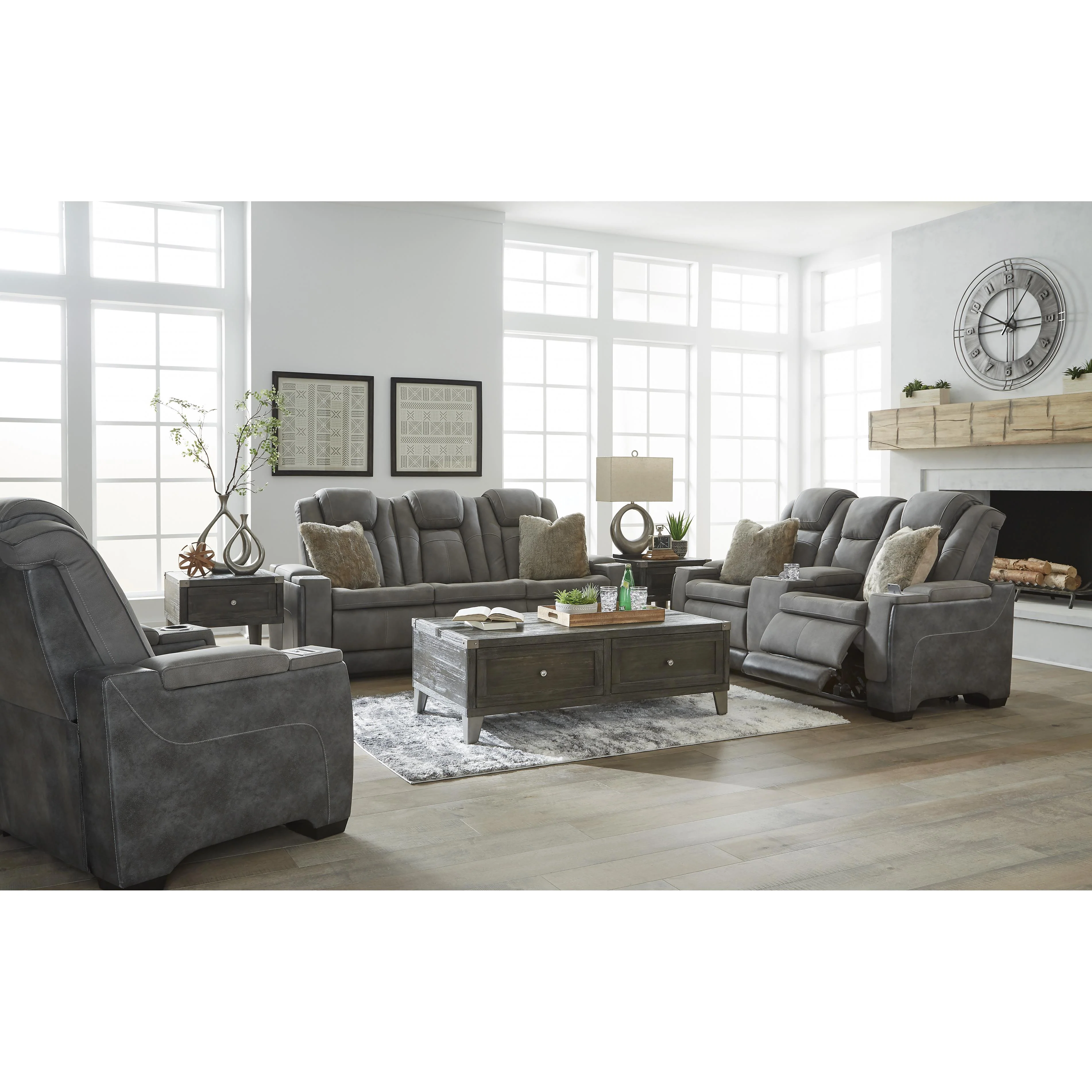 Signature Design by Ashley Next-Gen DuraPella 2200418 Power Reclining Loveseat with Console and Adjustable Headrest - Image 16