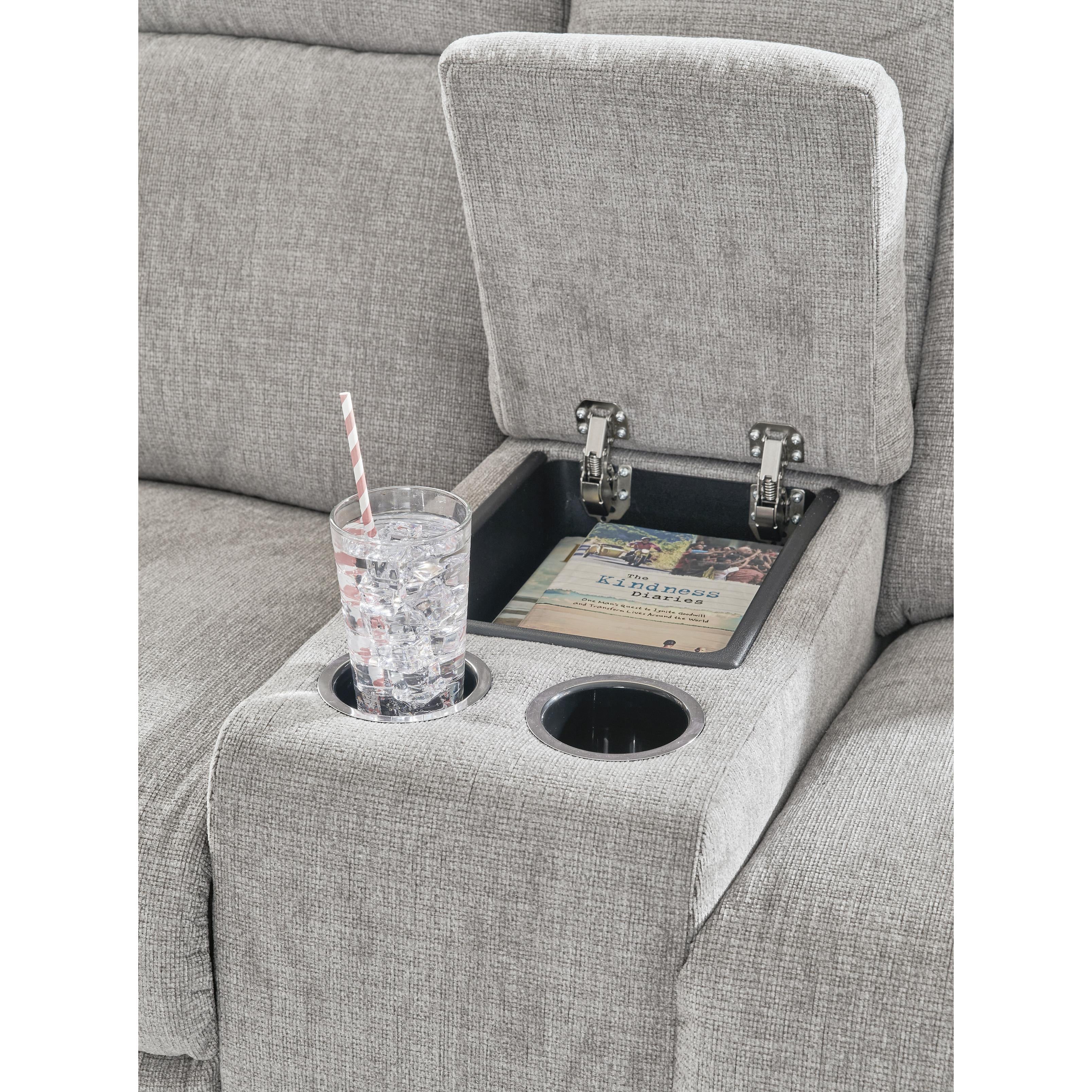 Signature Design by Ashley Barnsana 3320196 Double Reclining Power Loveseat with Console - Image 7