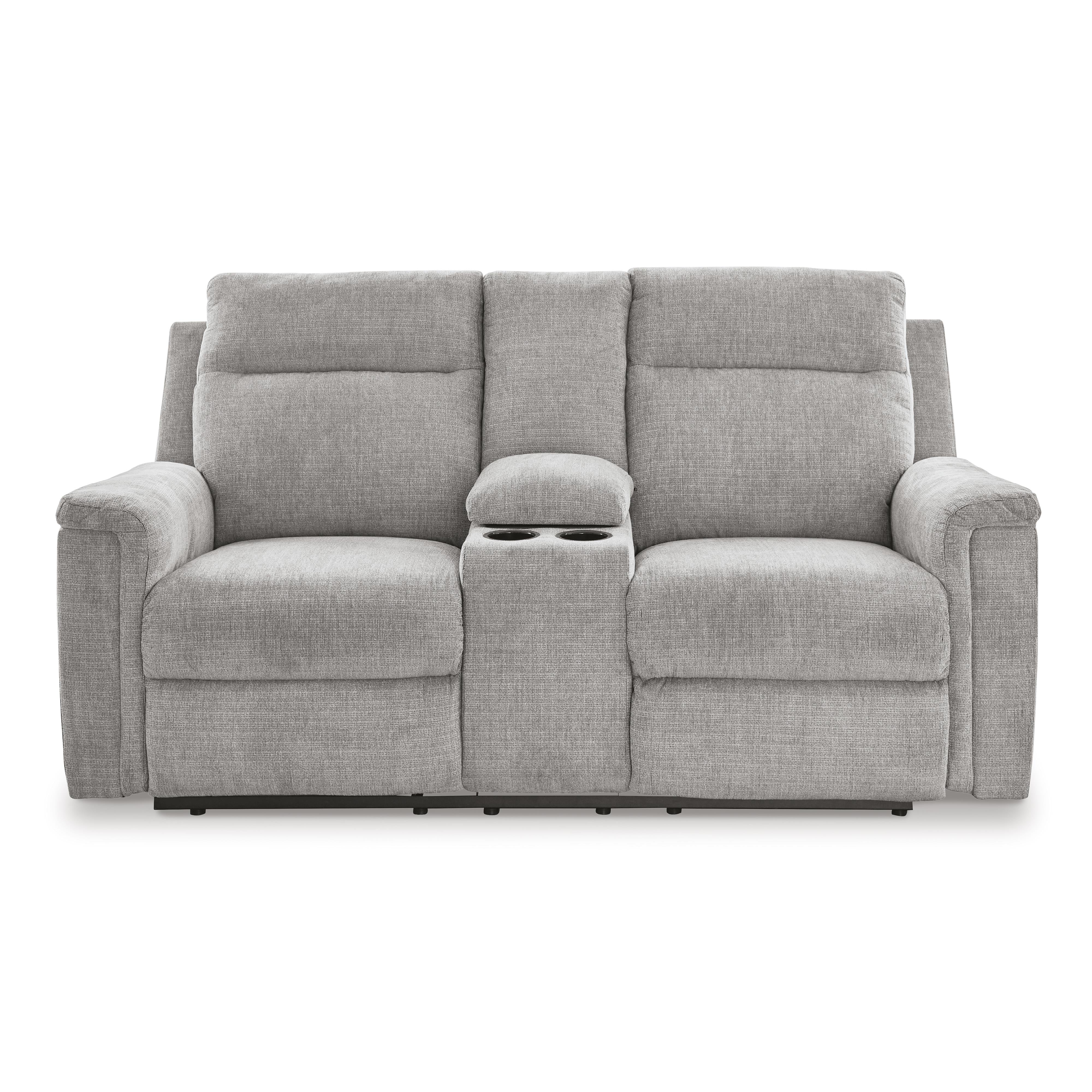 Signature Design by Ashley Barnsana 3320196C Double Reclining Power Loveseat with Console - Image 3