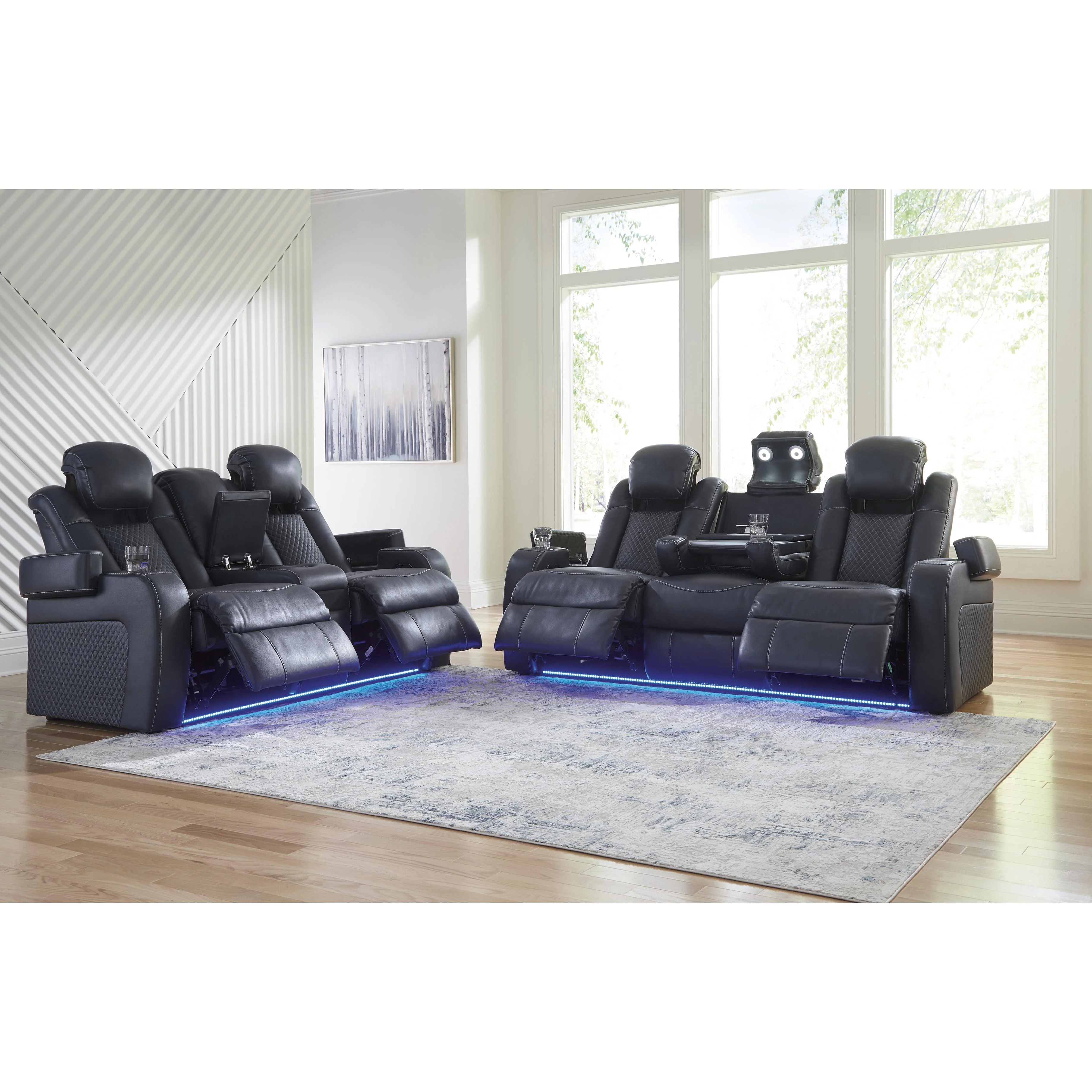 Signature Design by Ashley Fyne-Dyme 3660318 Power Reclining Loveseat with Console and Adjustable Headrest - Image 19