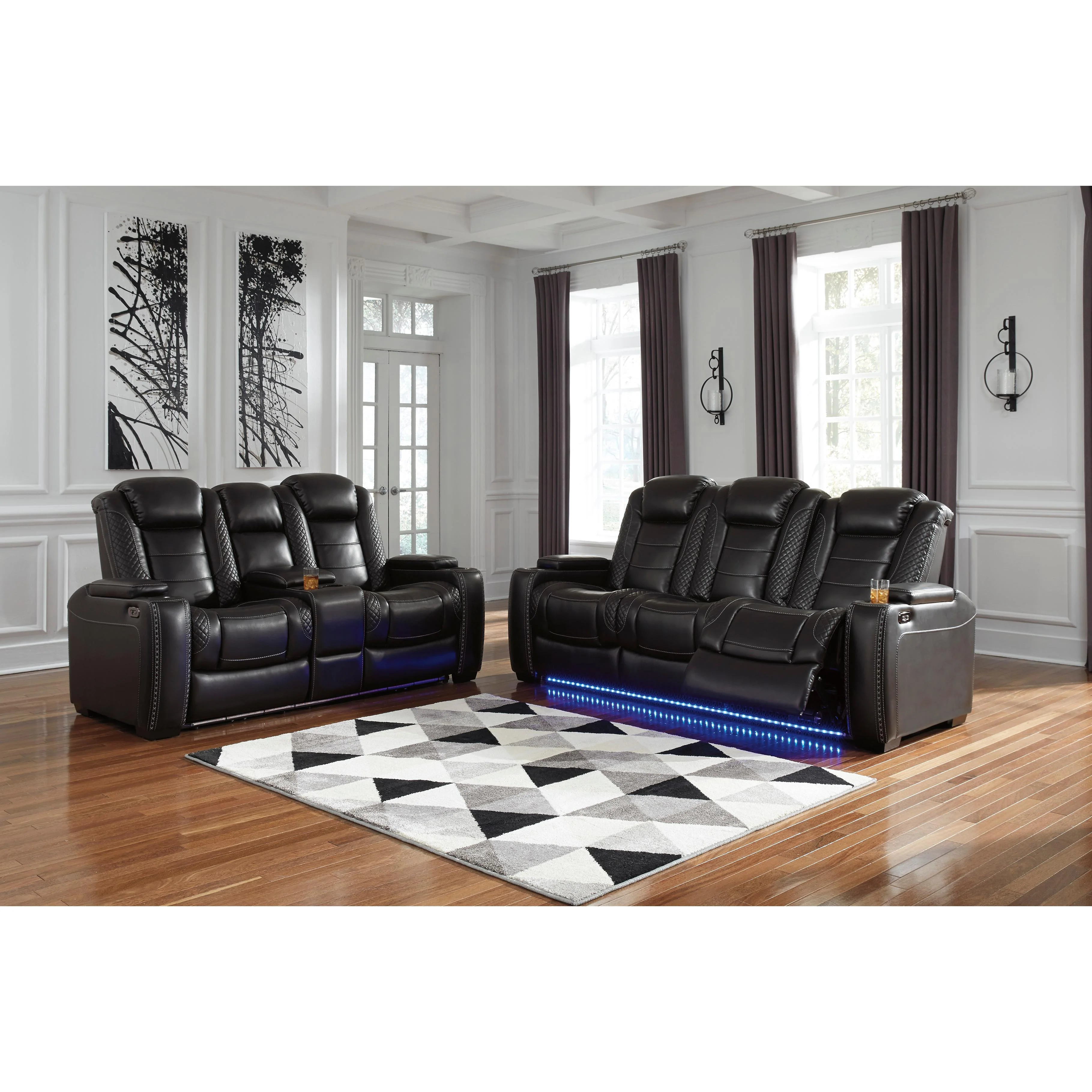 Signature Design by Ashley Party Time 3700318C Power Reclining Loveseat w/ Console and ADJ Headrest - Image 15