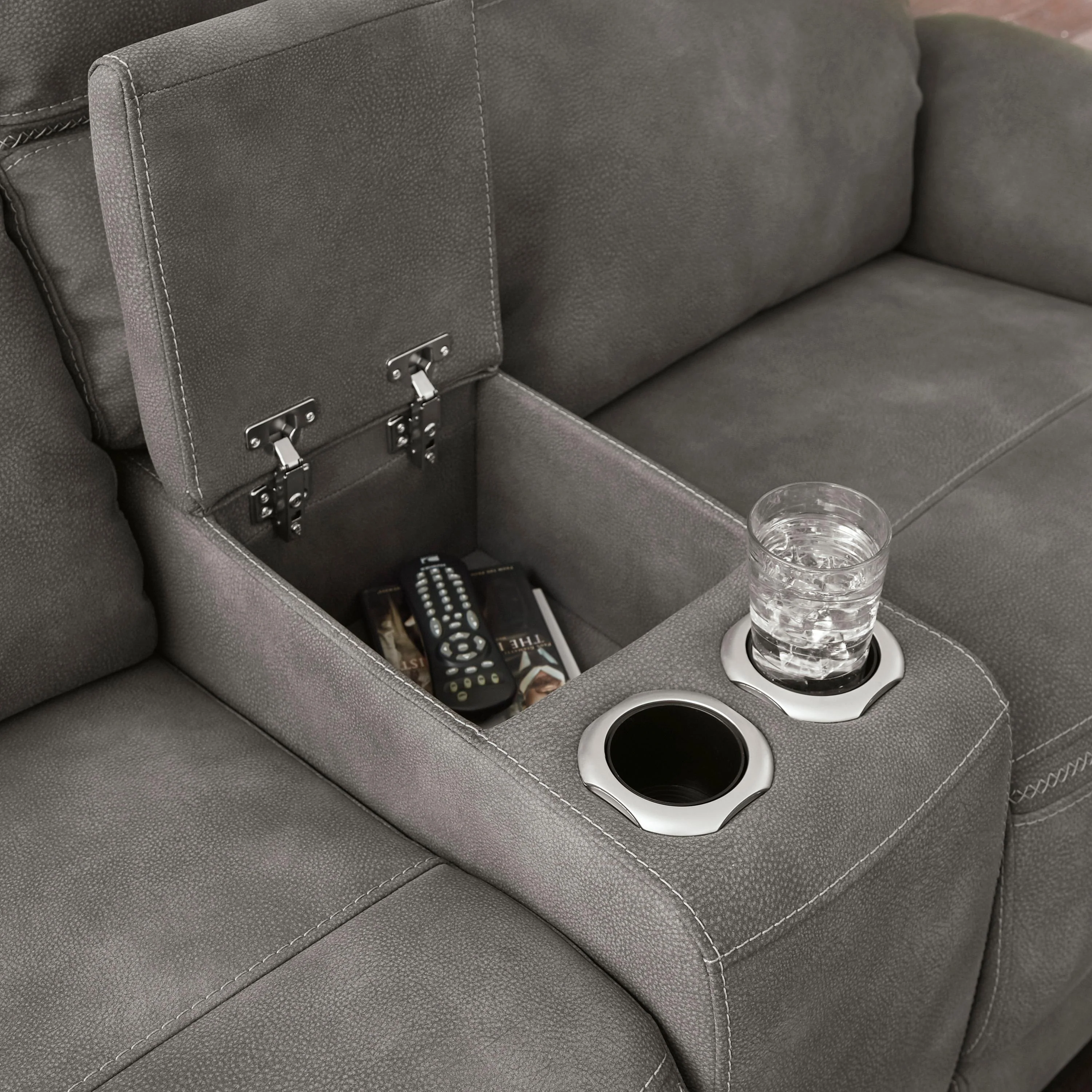 Signature Design by Ashley Next-Gen Durapella 5930118C PWR REC Loveseat w/ Console and ADJ Headrest - Image 7