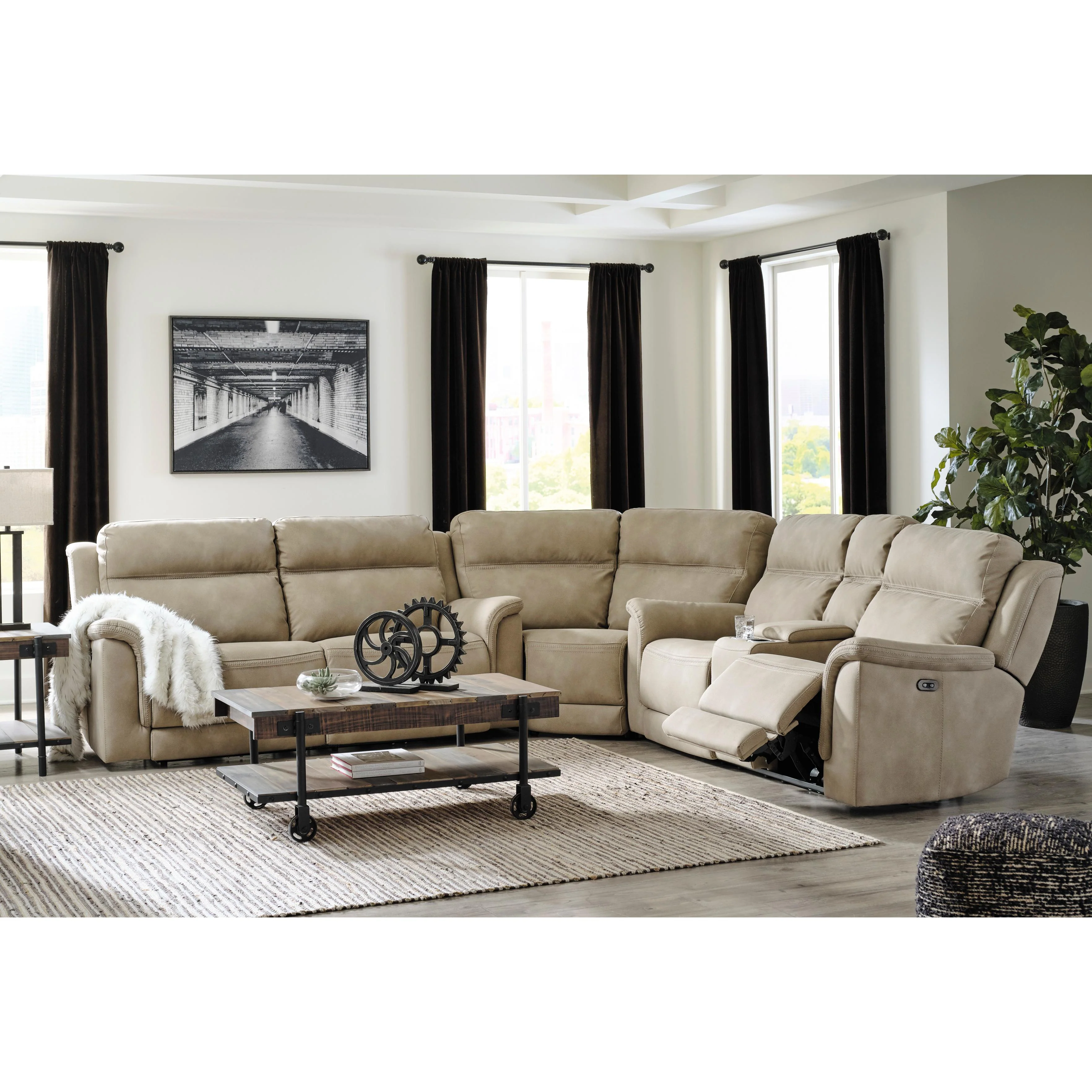 Signature Design by Ashley Next-Gen DuraPella 5930218 Power Reclining Loveseat with Console and Adjustable Headrest - Image 17