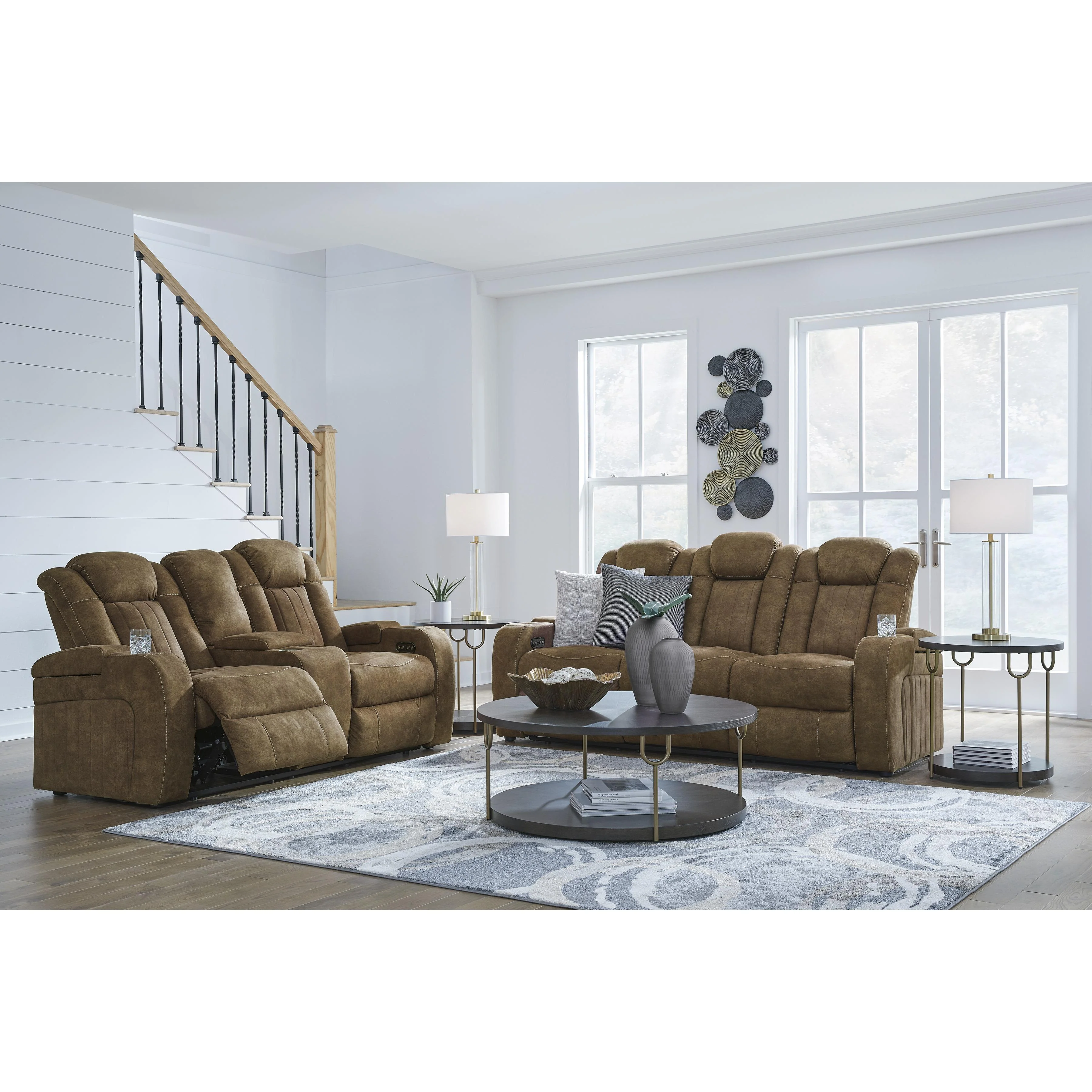 Signature Design by Ashley Wolfridge 6070318 Power Reclining Loveseat with Console and Adjustable Headrest - Image 16