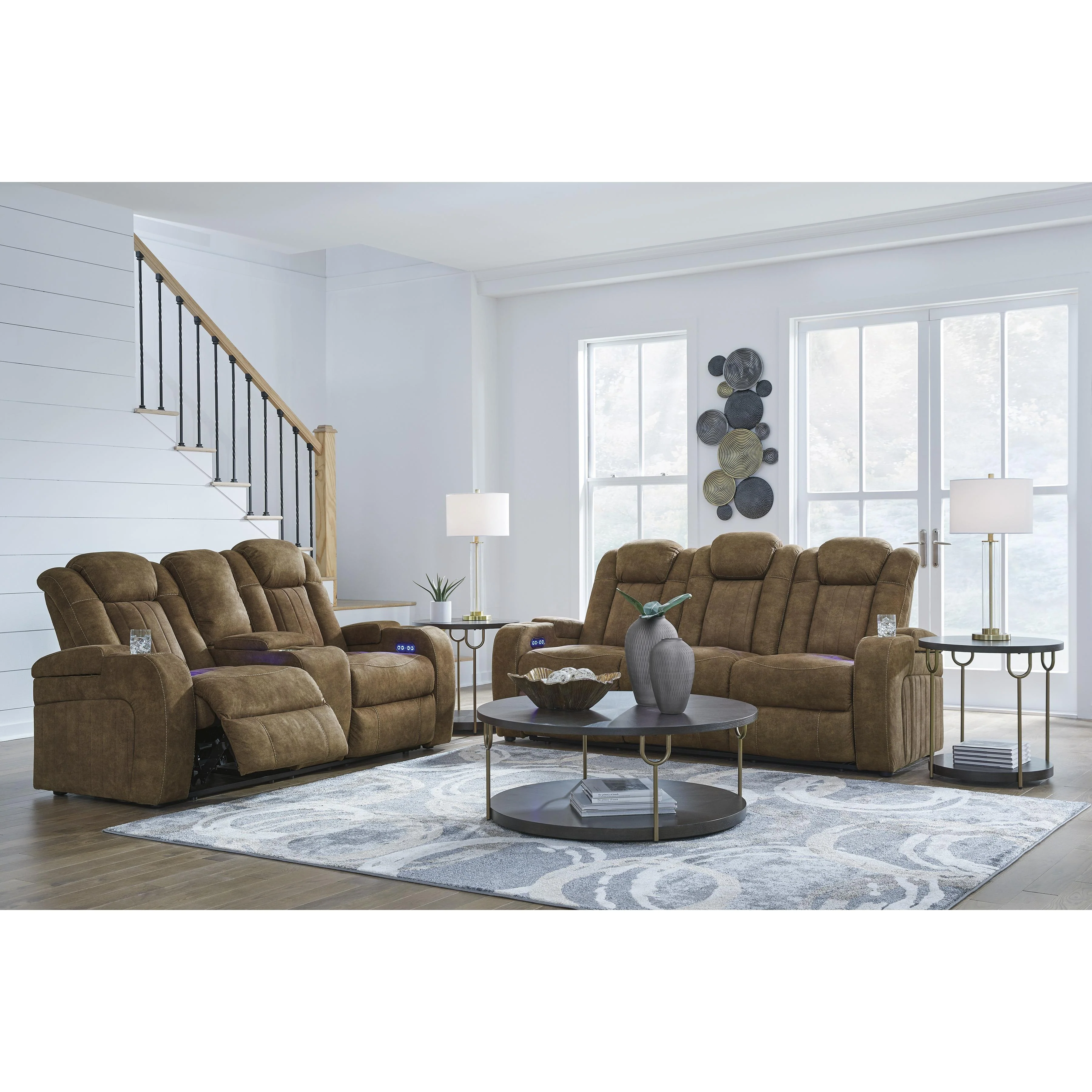 Signature Design by Ashley Wolfridge 6070318 Power Reclining Loveseat with Console and Adjustable Headrest - Image 17