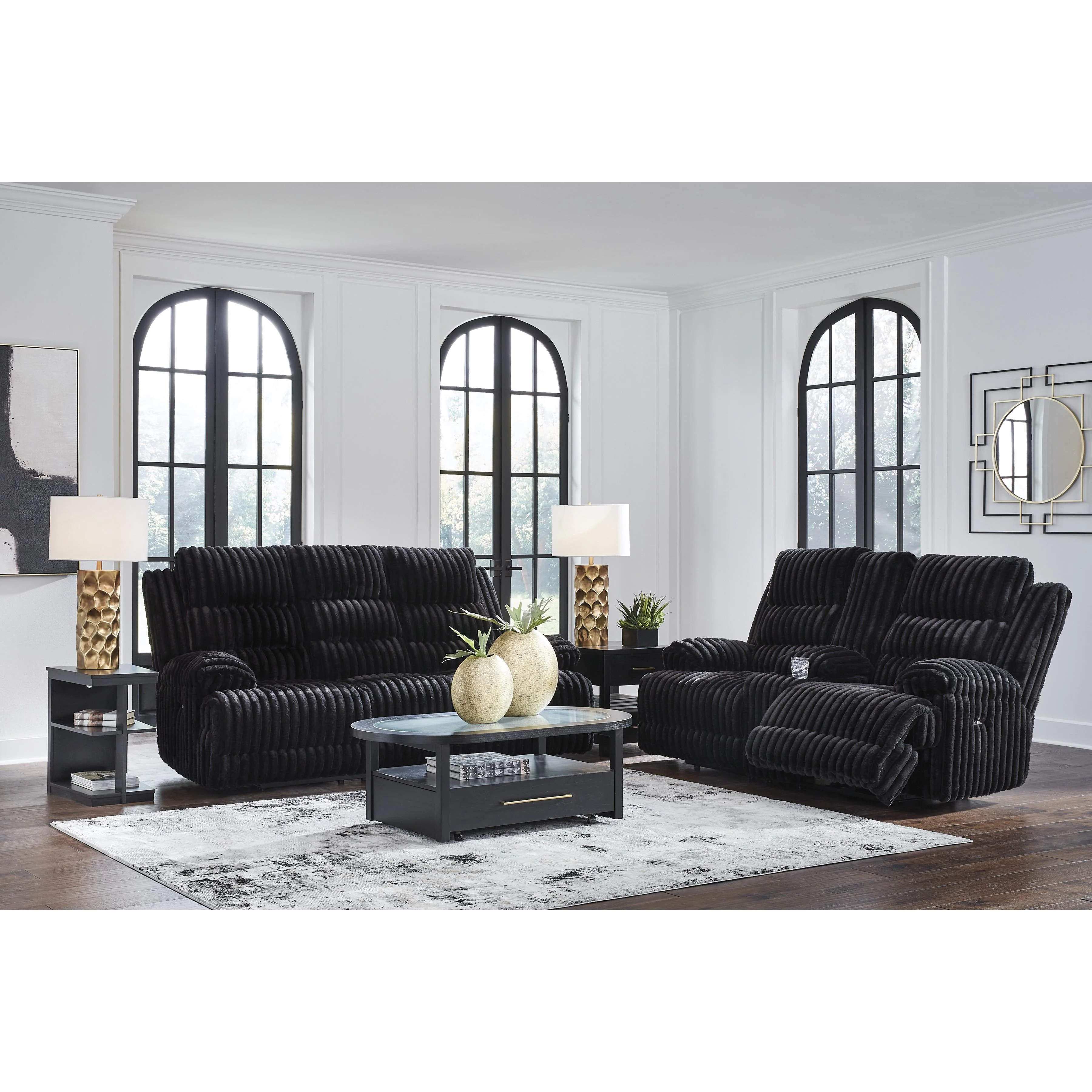 Signature Design by Ashley Rhine Falls PC4280596 Double Reclining Power Loveseat with Console - Image 11