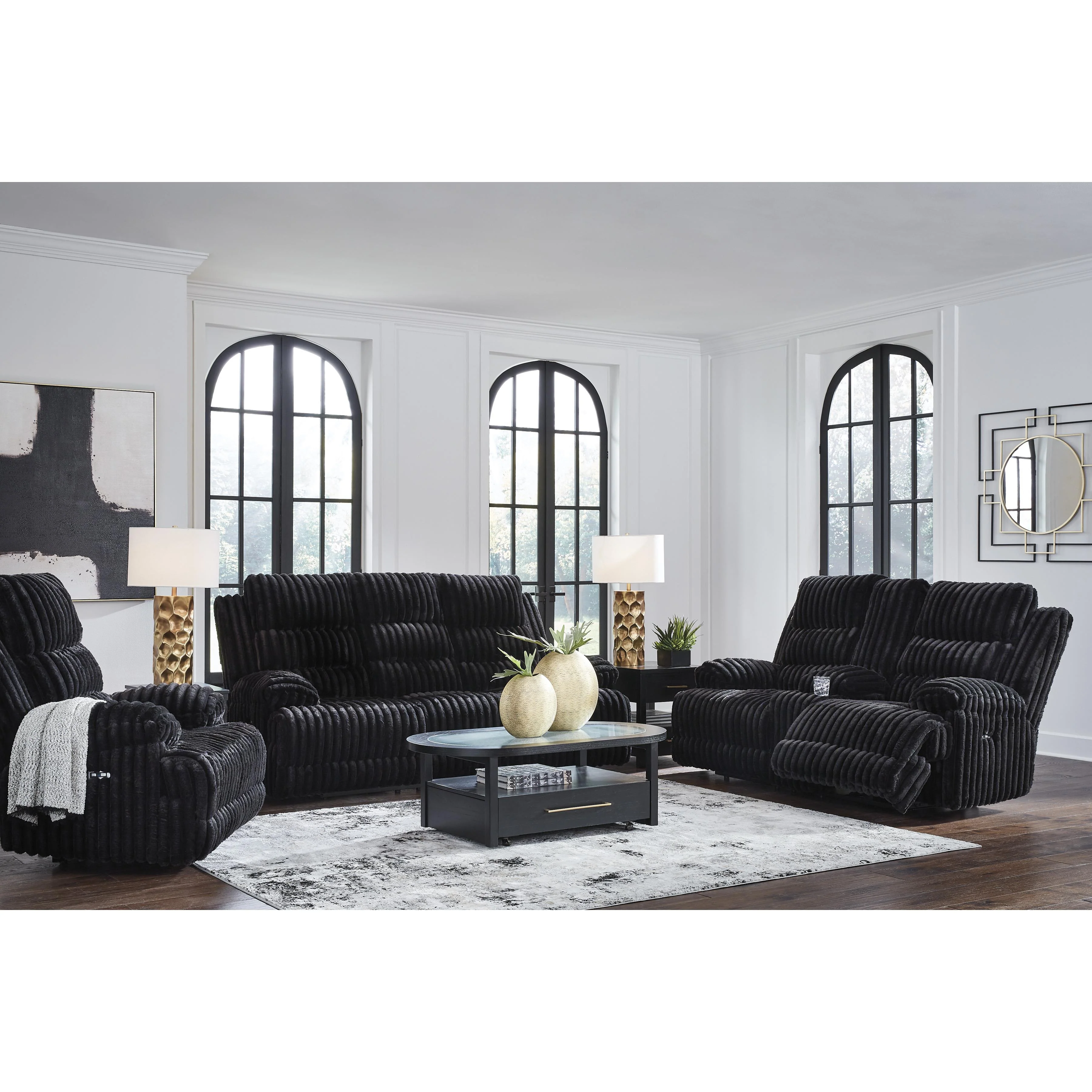 Signature Design by Ashley Rhine Falls PC4280596 Double Reclining Power Loveseat with Console - Image 12