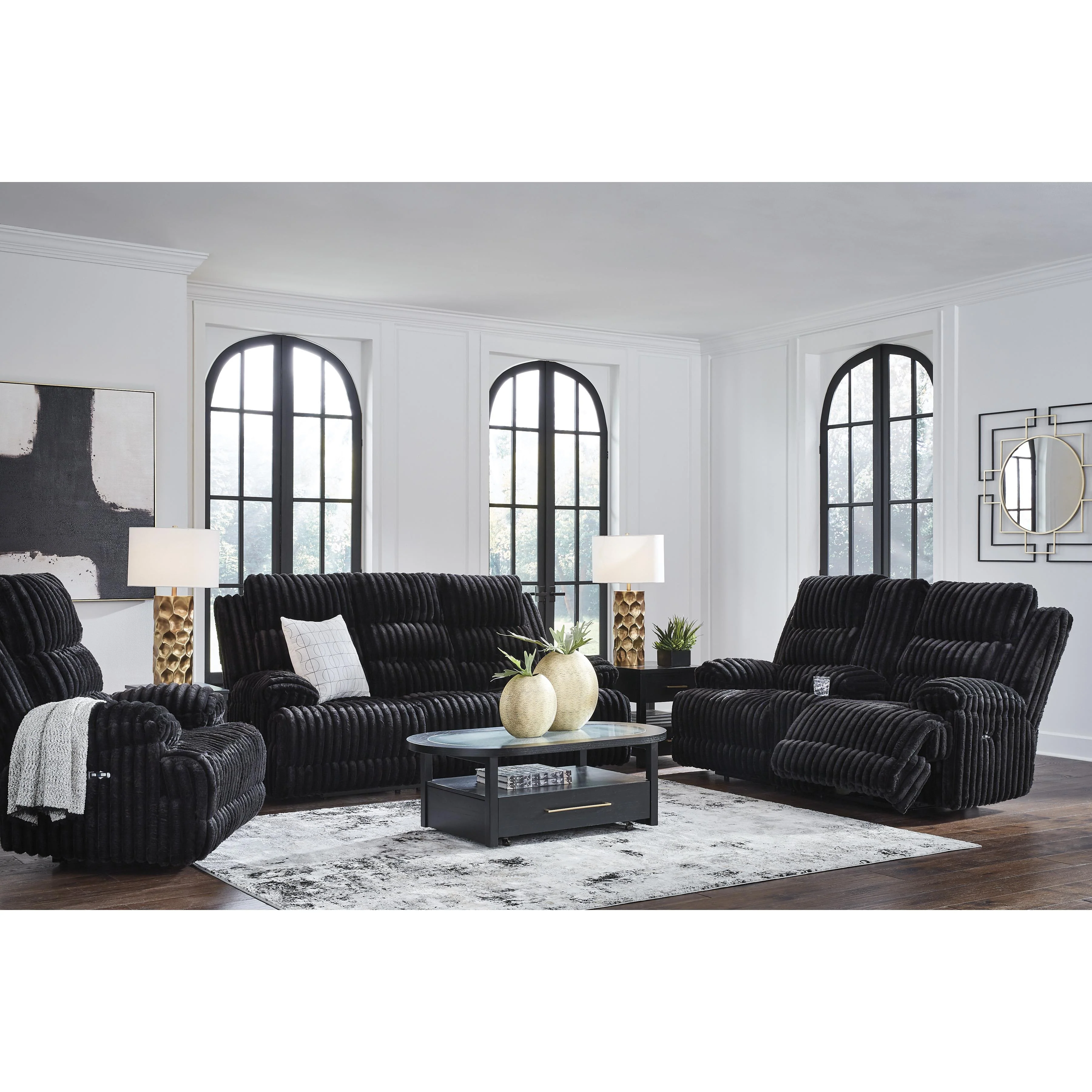 Signature Design by Ashley Rhine Falls PC4280596 Double Reclining Power Loveseat with Console - Image 13