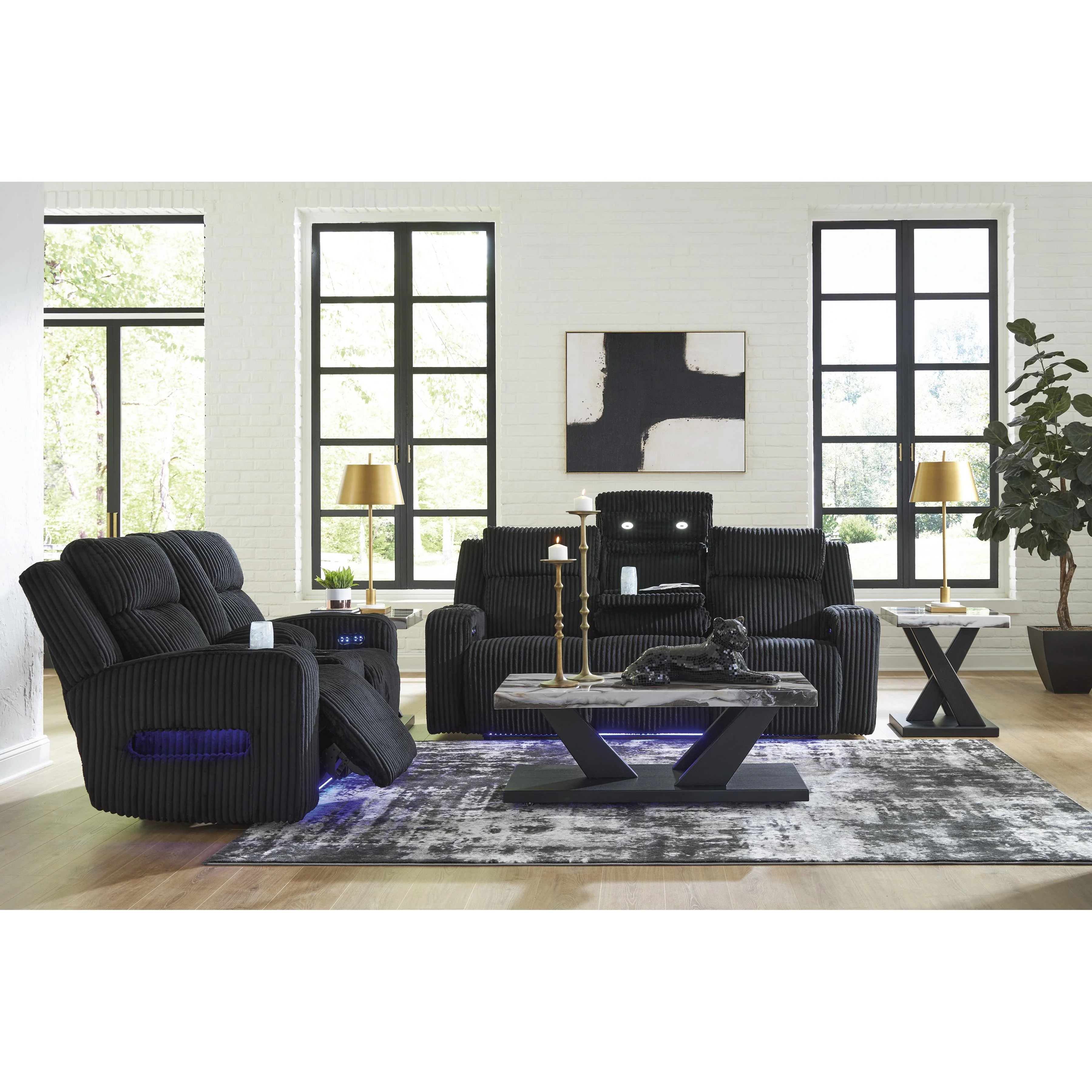 Signature Design by Ashley Forest Lake PC6420218 Power Reclining Loveseat with Console and Adjustable Headrest - Image 20