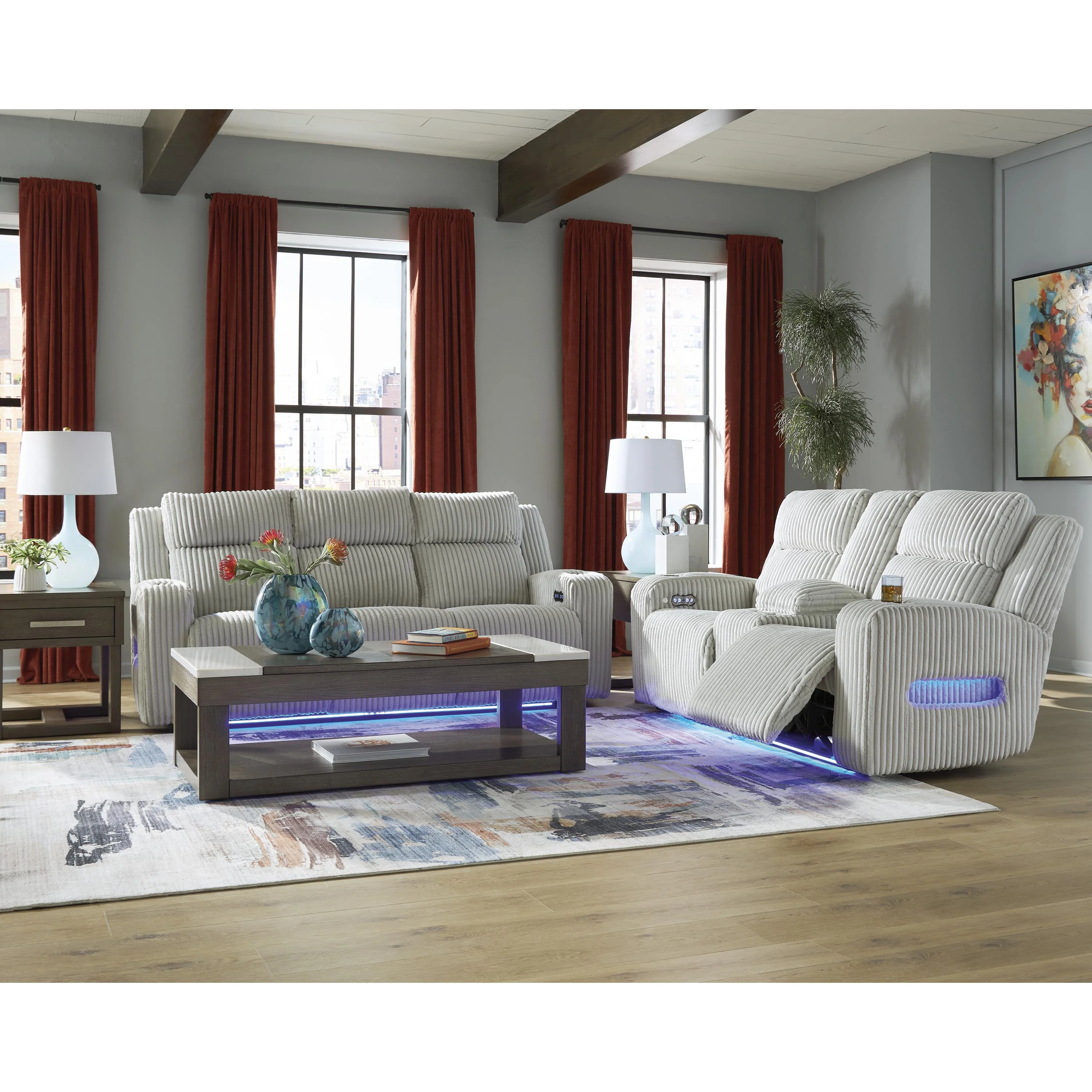 Signature Design by Ashley Forest Lake PC6420318 Power Reclining Loveseat with Console and Adjustable Headrest - Image 19