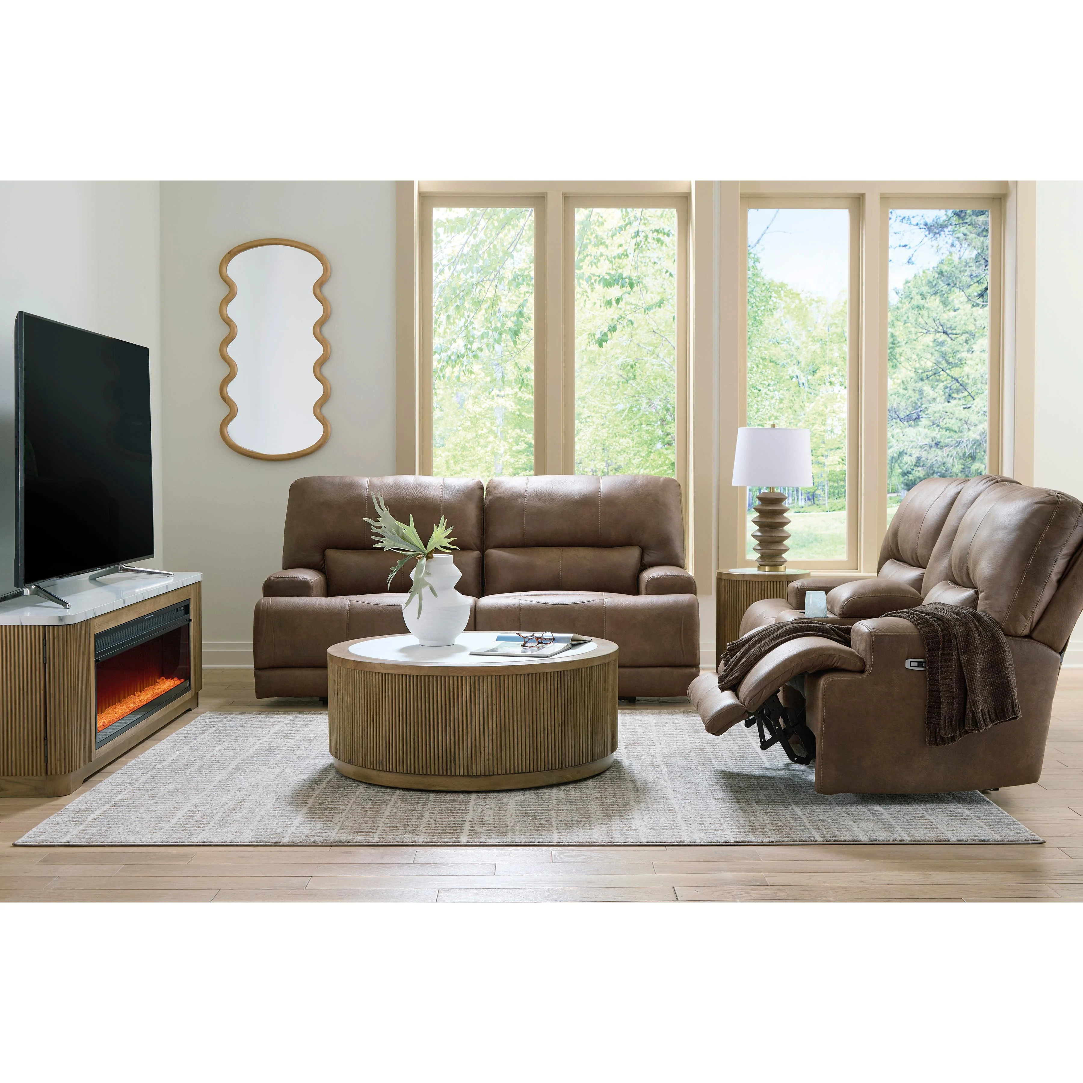 Signature Design by Ashley Beckley Place PC9180218 Power Reclining Loveseat with Console and Adjustable Headrest - Image 17