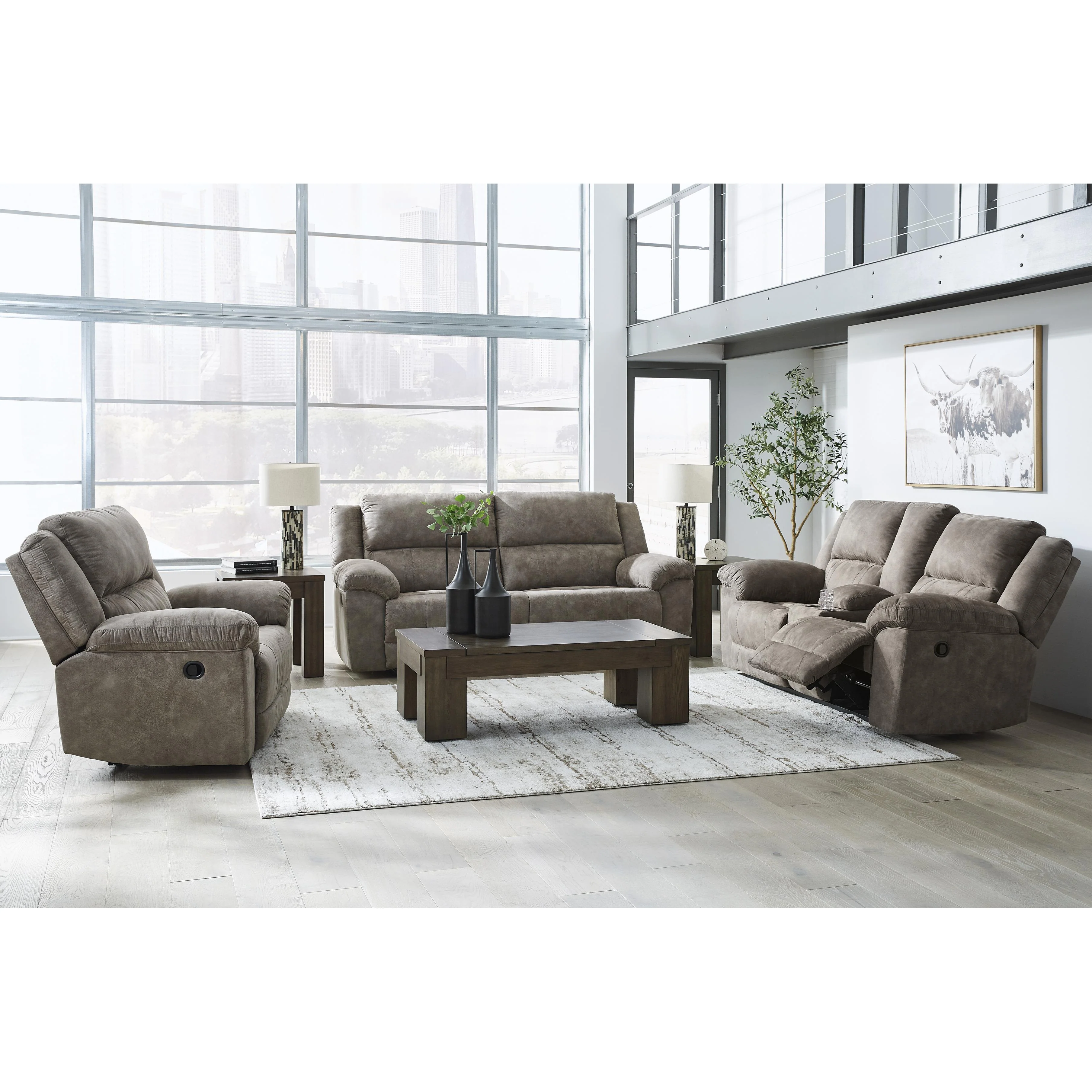 Signature Design by Ashley Laresview 3720394 Double Reclining Loveseat with Console - Image 15