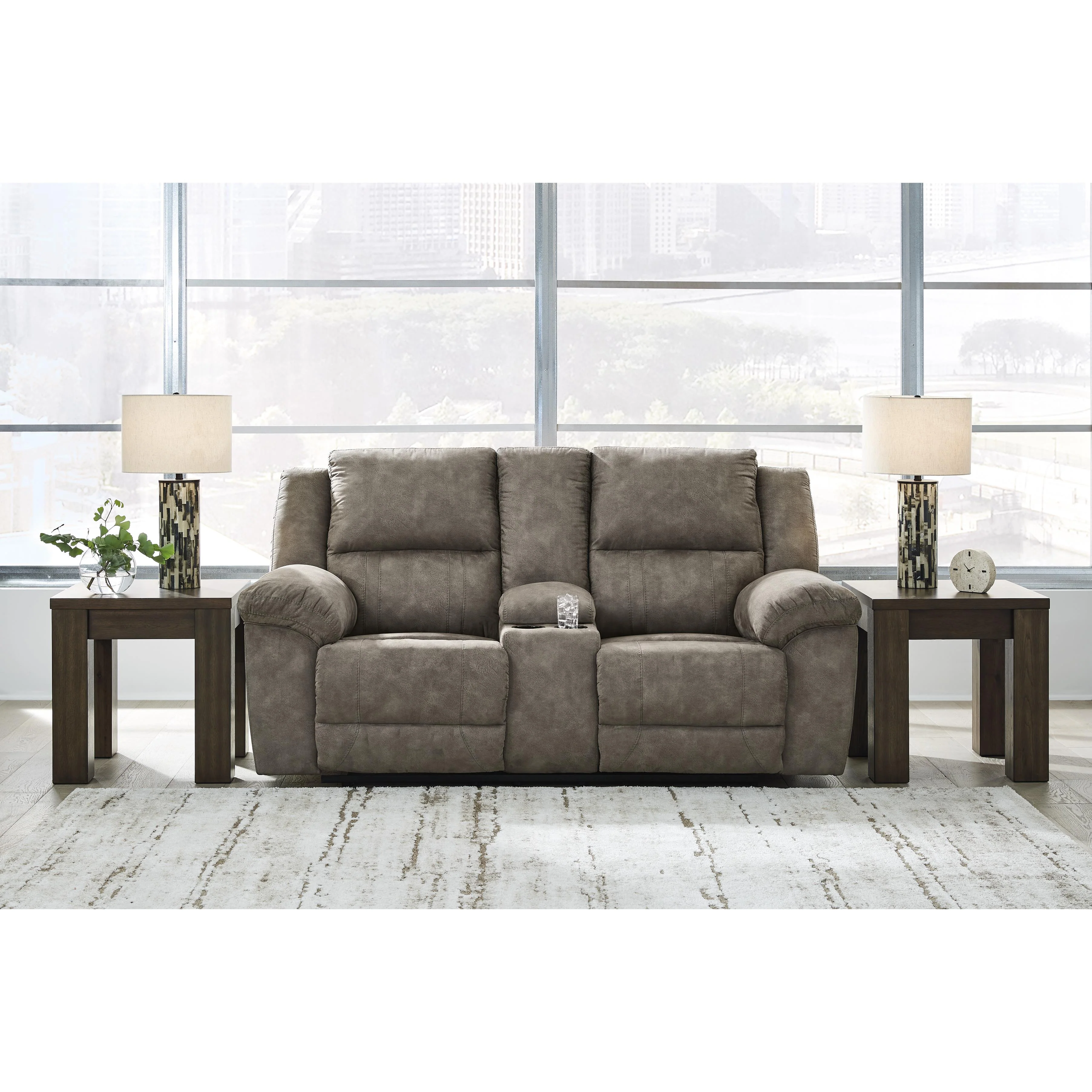 Signature Design by Ashley Laresview 3720394C Double Reclining Loveseat with Console - Image 6