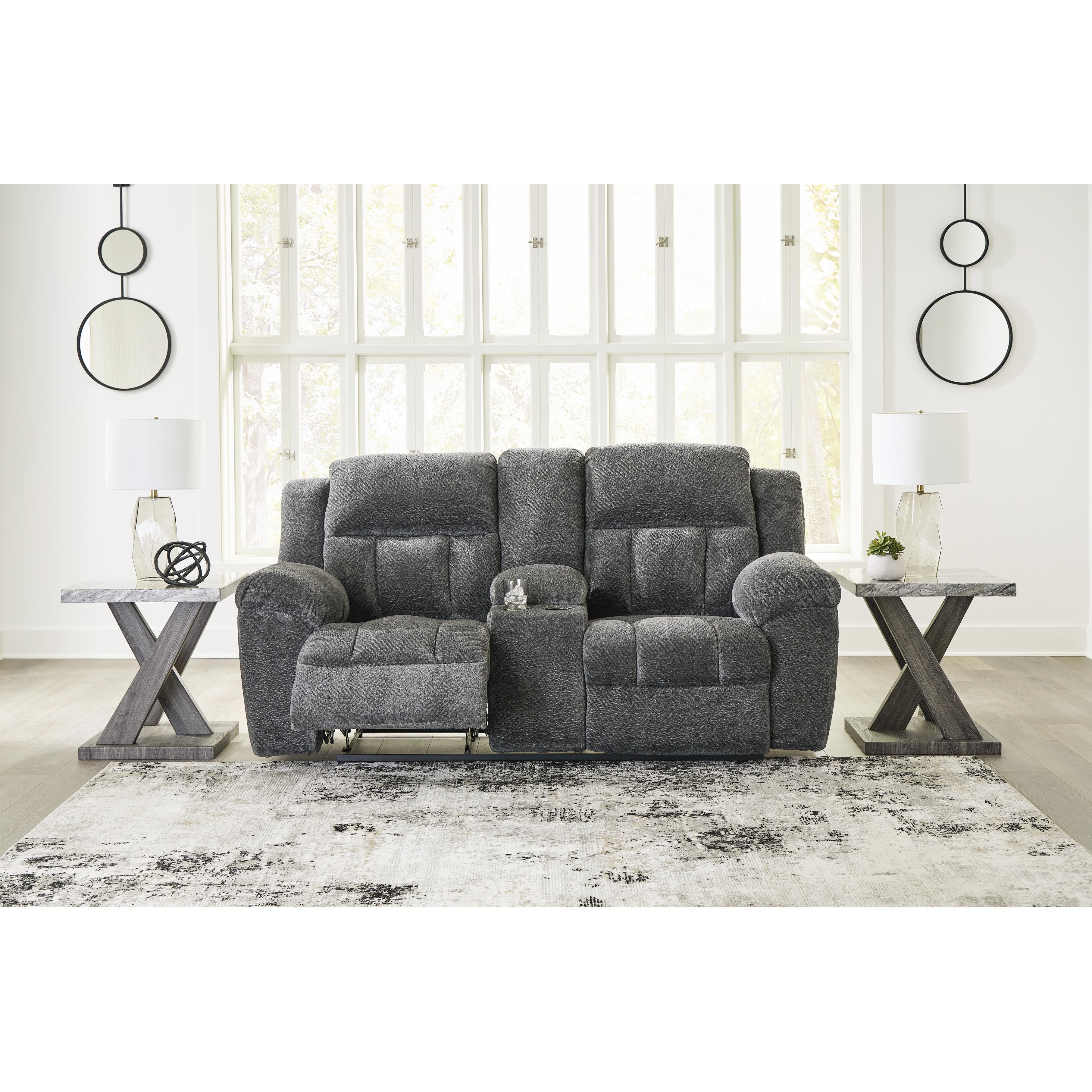 Signature Design by Ashley Frohn 3740694 Double Reclining Loveseat with Console - Image 7