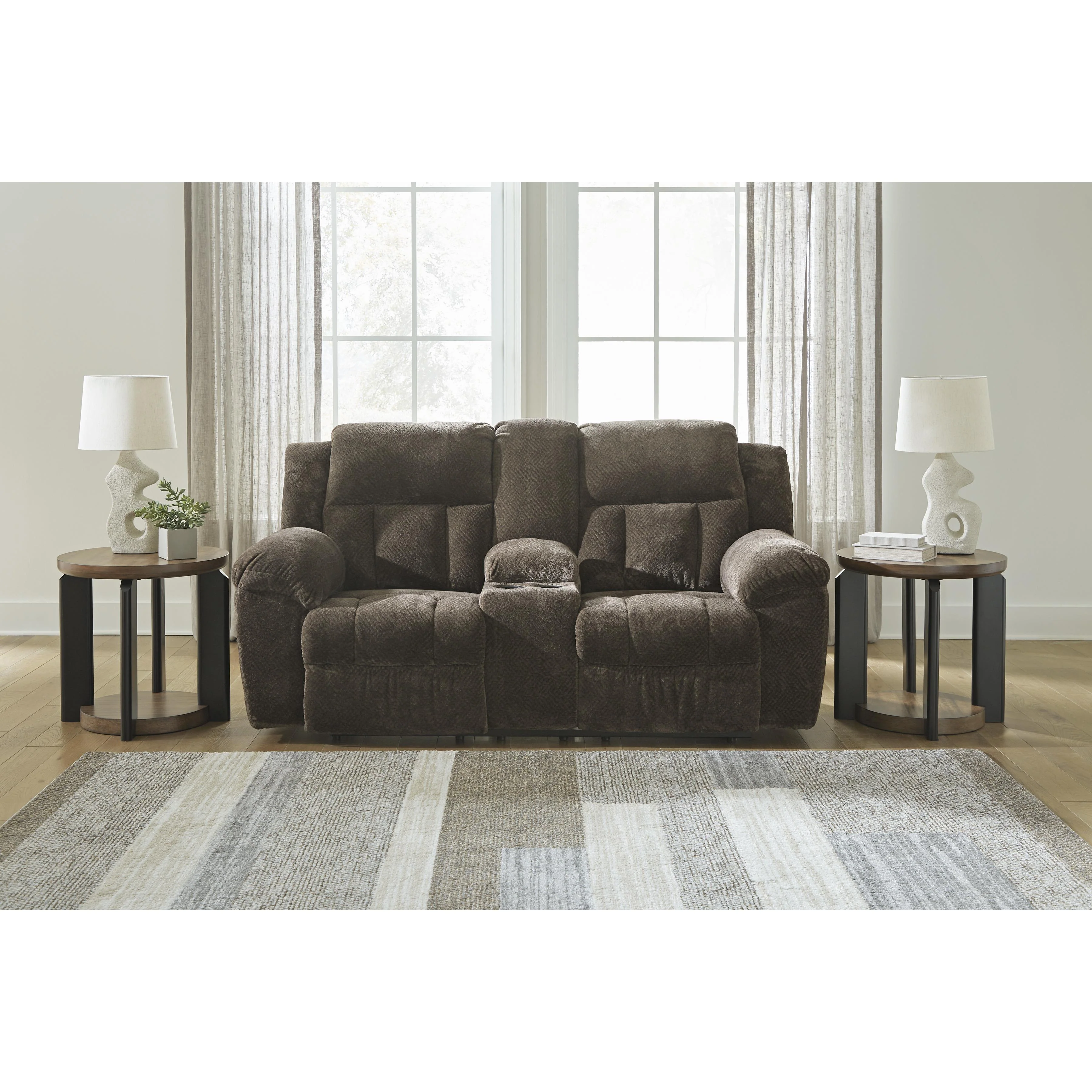 Signature Design by Ashley Frohn 3740794 Double Reclining Loveseat with Console - Image 6