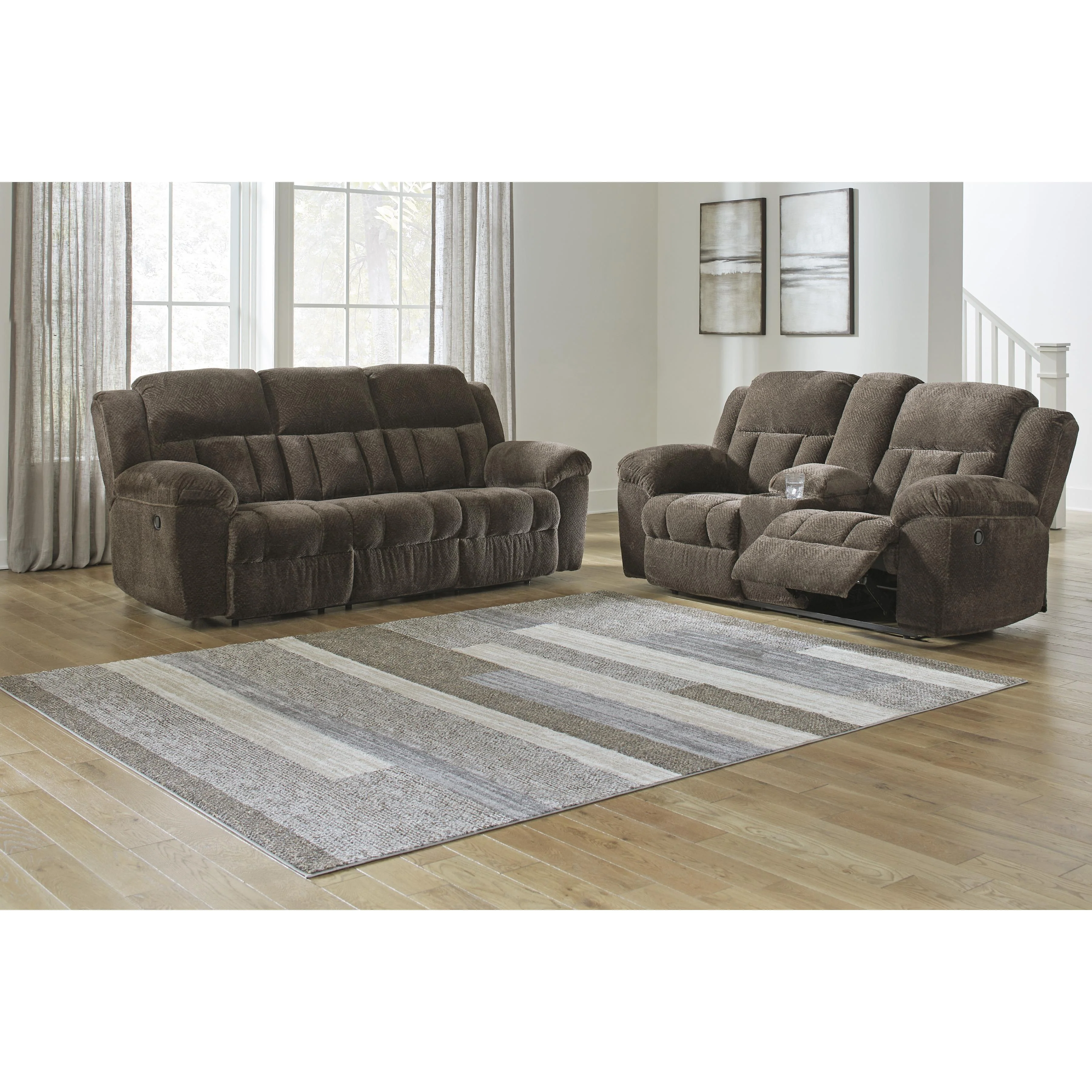 Signature Design by Ashley Frohn 3740794C Double Reclining Loveseat with Console - Image 9