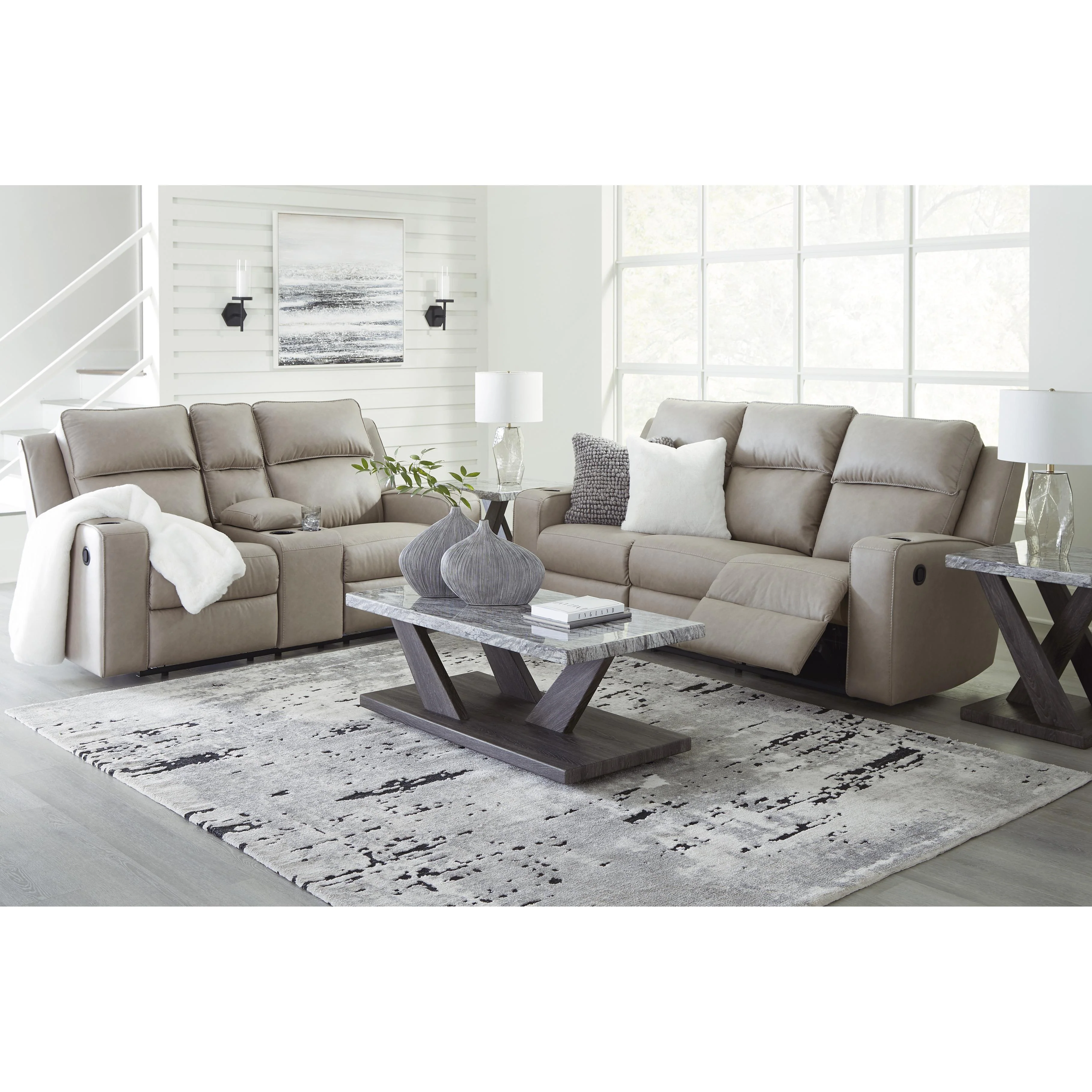 Signature Design by Ashley Lavenhorne 6330794C Double Reclining Loveseat with Console - Image 11