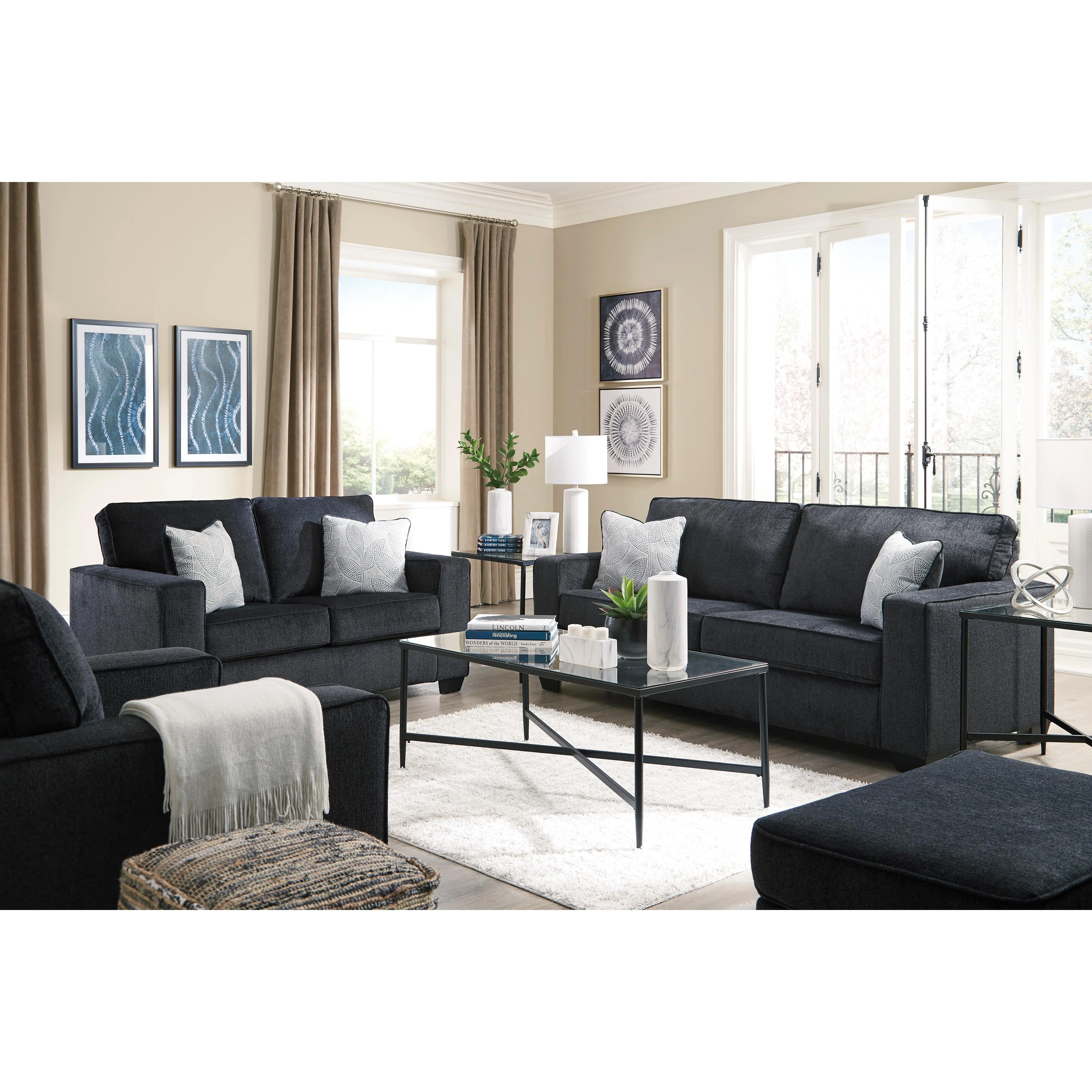 Signature Design by Ashley Altari Stationary Fabric Loveseat 8721335 - Image 10