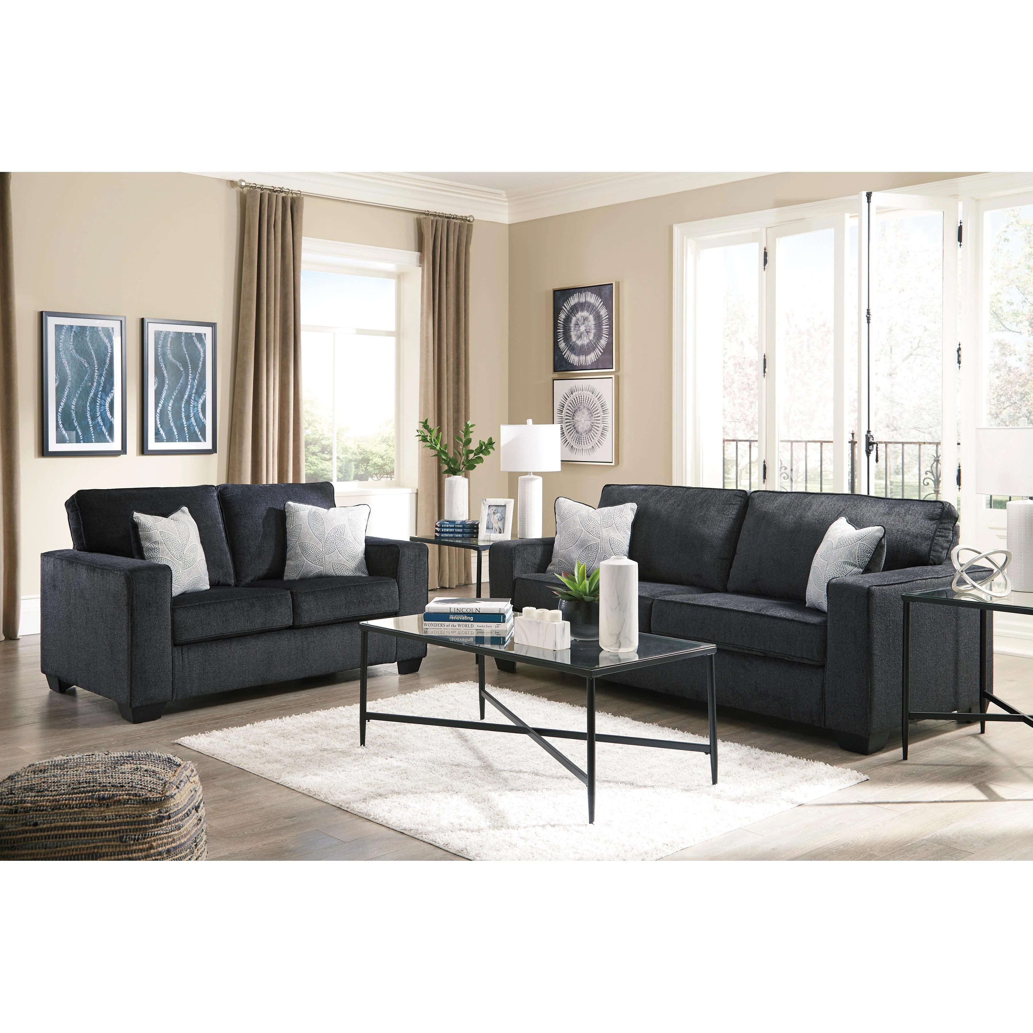 Signature Design by Ashley Altari Stationary Fabric Loveseat 8721335 - Image 8