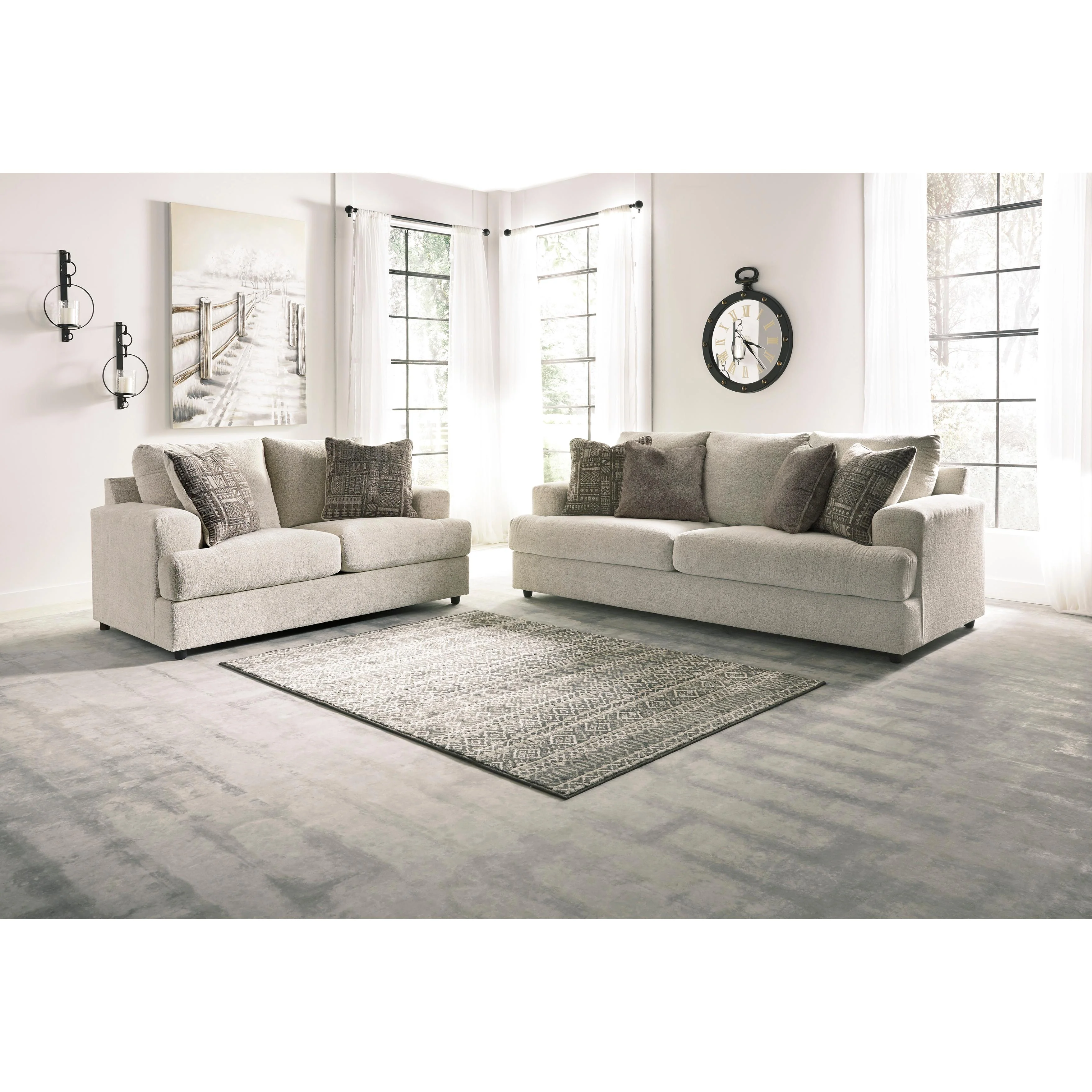 Signature Design by Ashley Soletren Stationary Fabric Loveseat 9510435 - Image 5