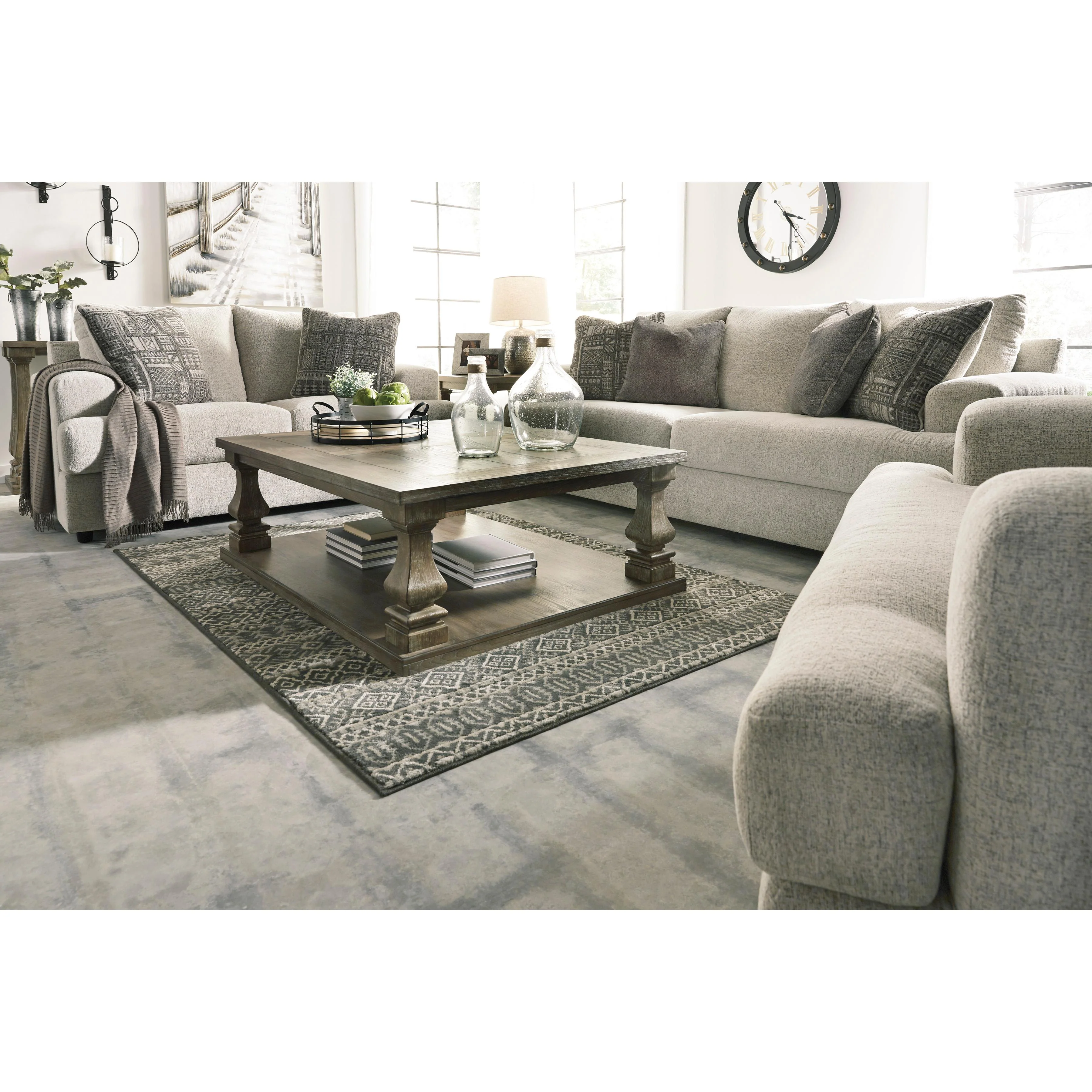 Signature Design by Ashley Soletren Stationary Fabric Loveseat 9510435 - Image 6