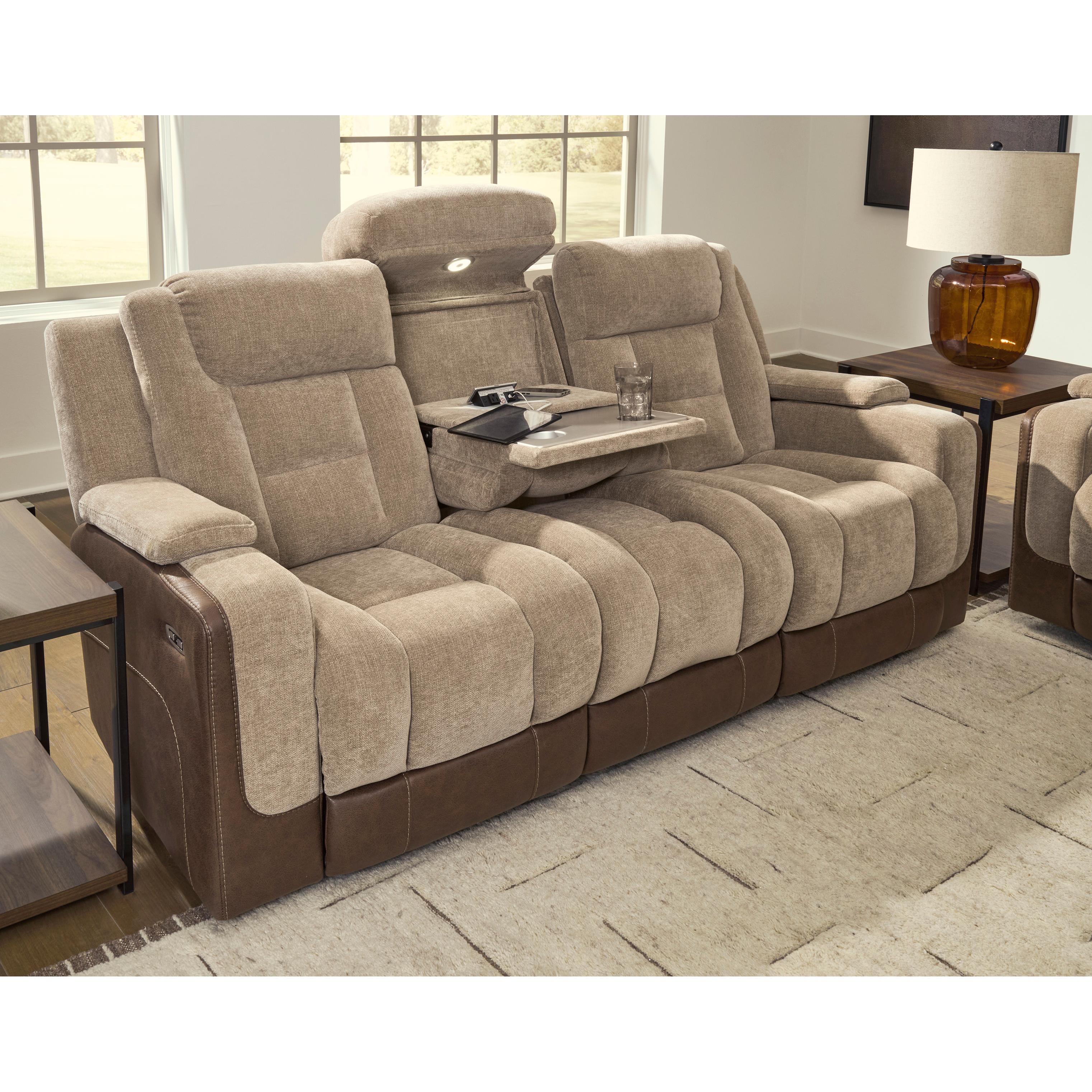Signature Design by Ashley Mixed Motion PC8350415 Power Reclining Sofa with Adjustable Headrest - Image 9
