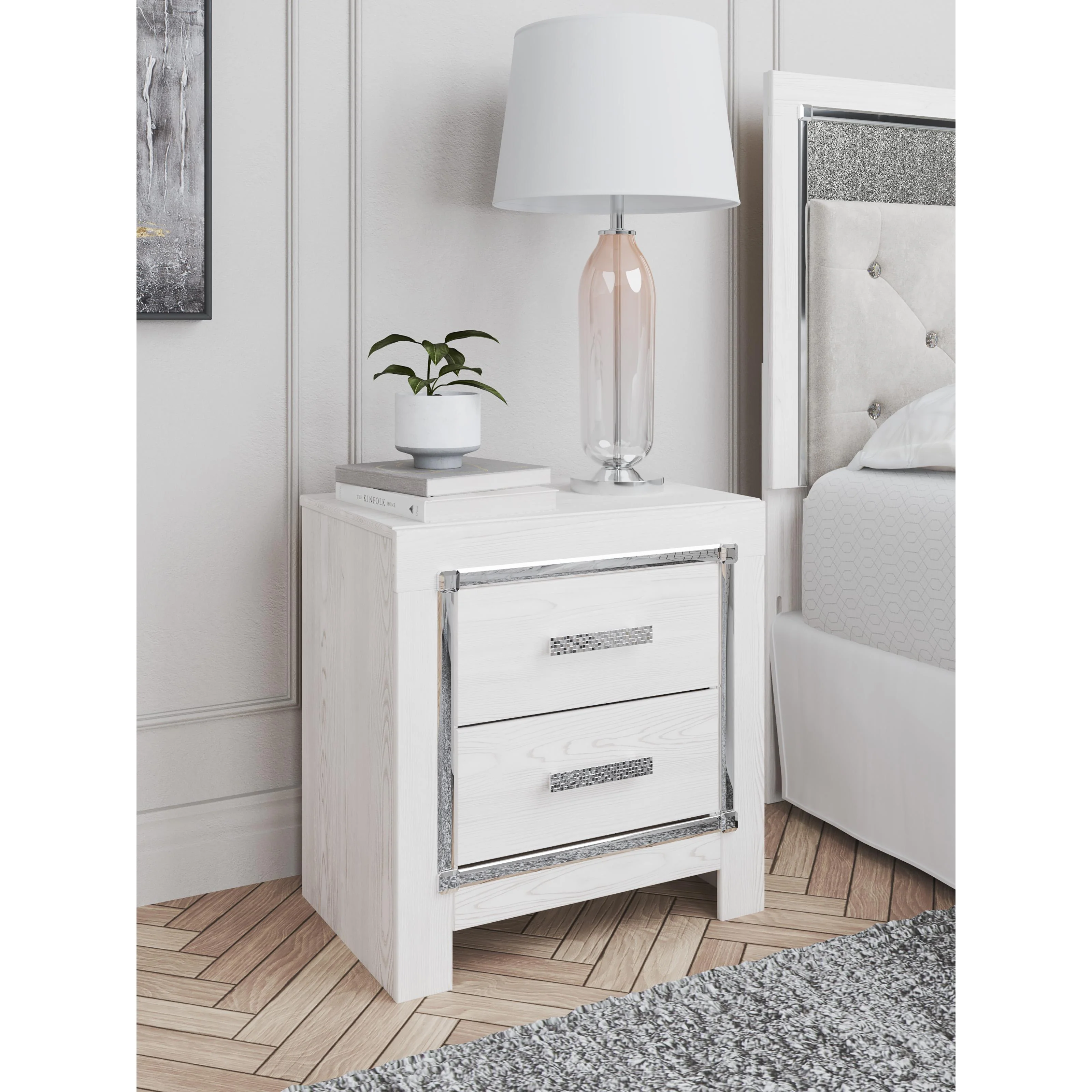 Signature Design by Ashley Altyra B2640-92 Two Drawer Night Stand - Image 6