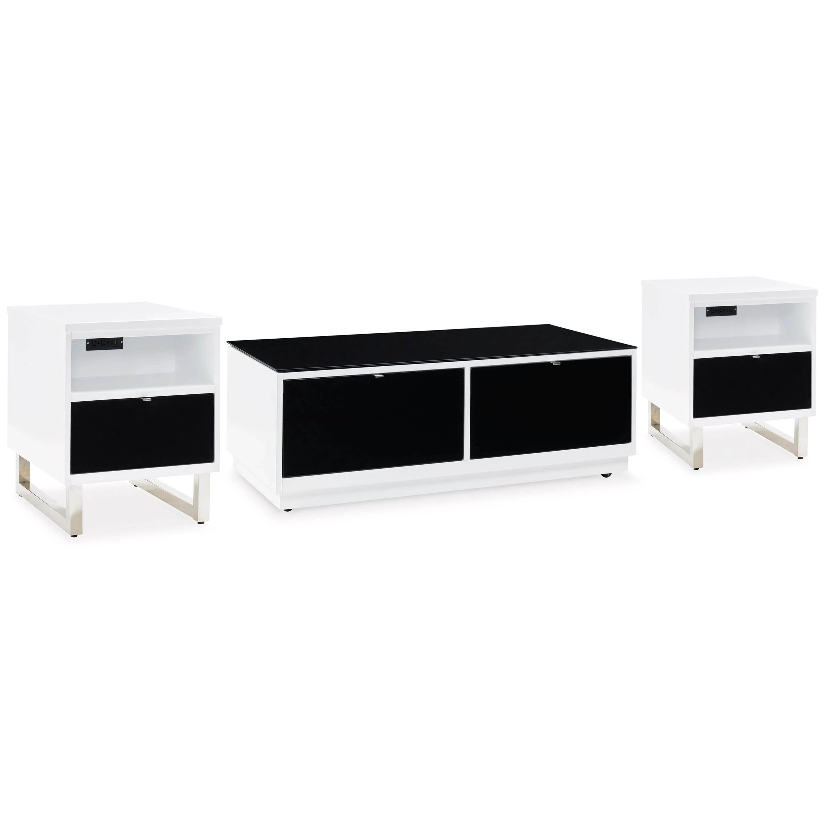 Signature Design by Ashley Gardoni T756T2 Coffee Table and 2 Chairside End Tables
