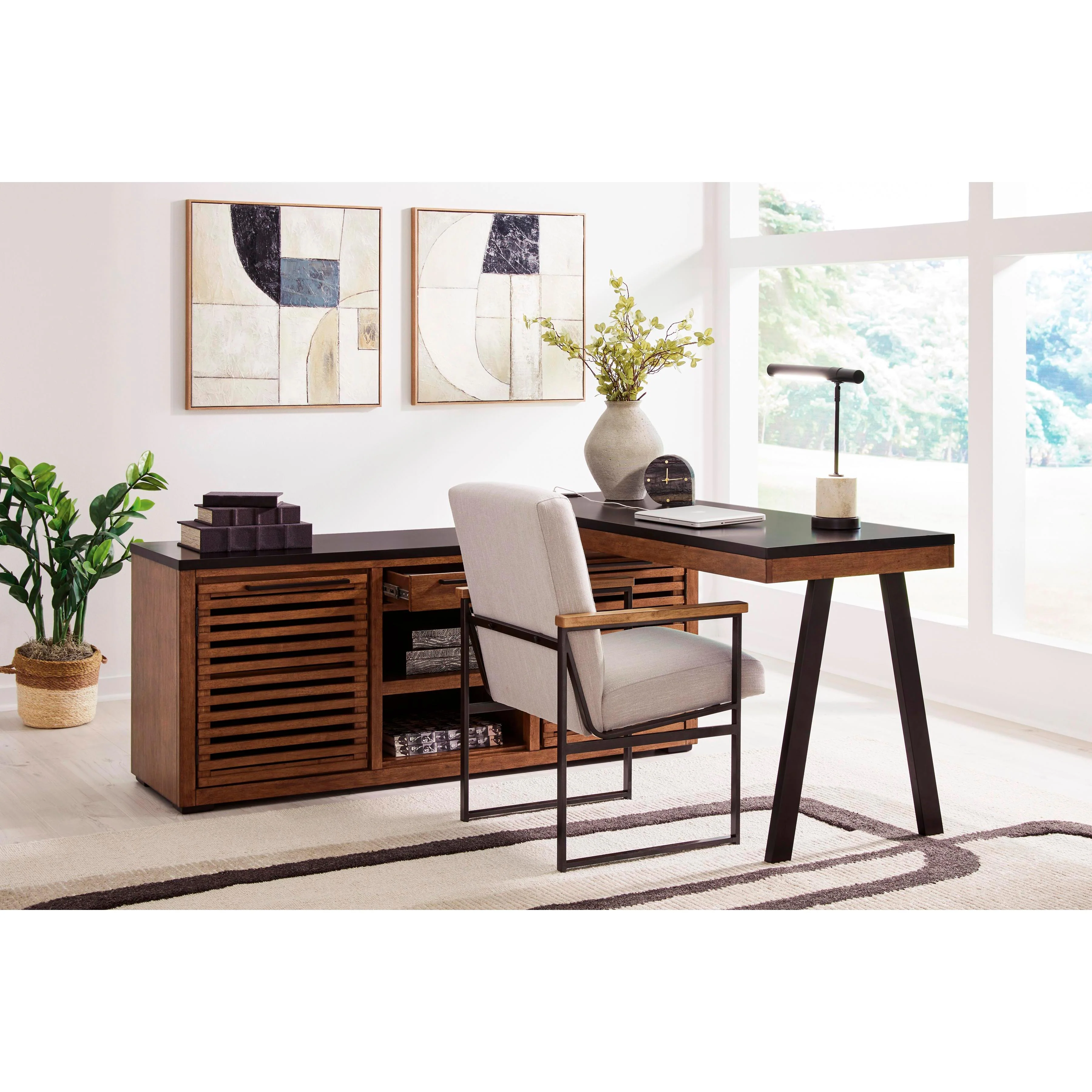 Signature Design by Ashley Kallari H737H1 Credenza with Desk Return - Image 7