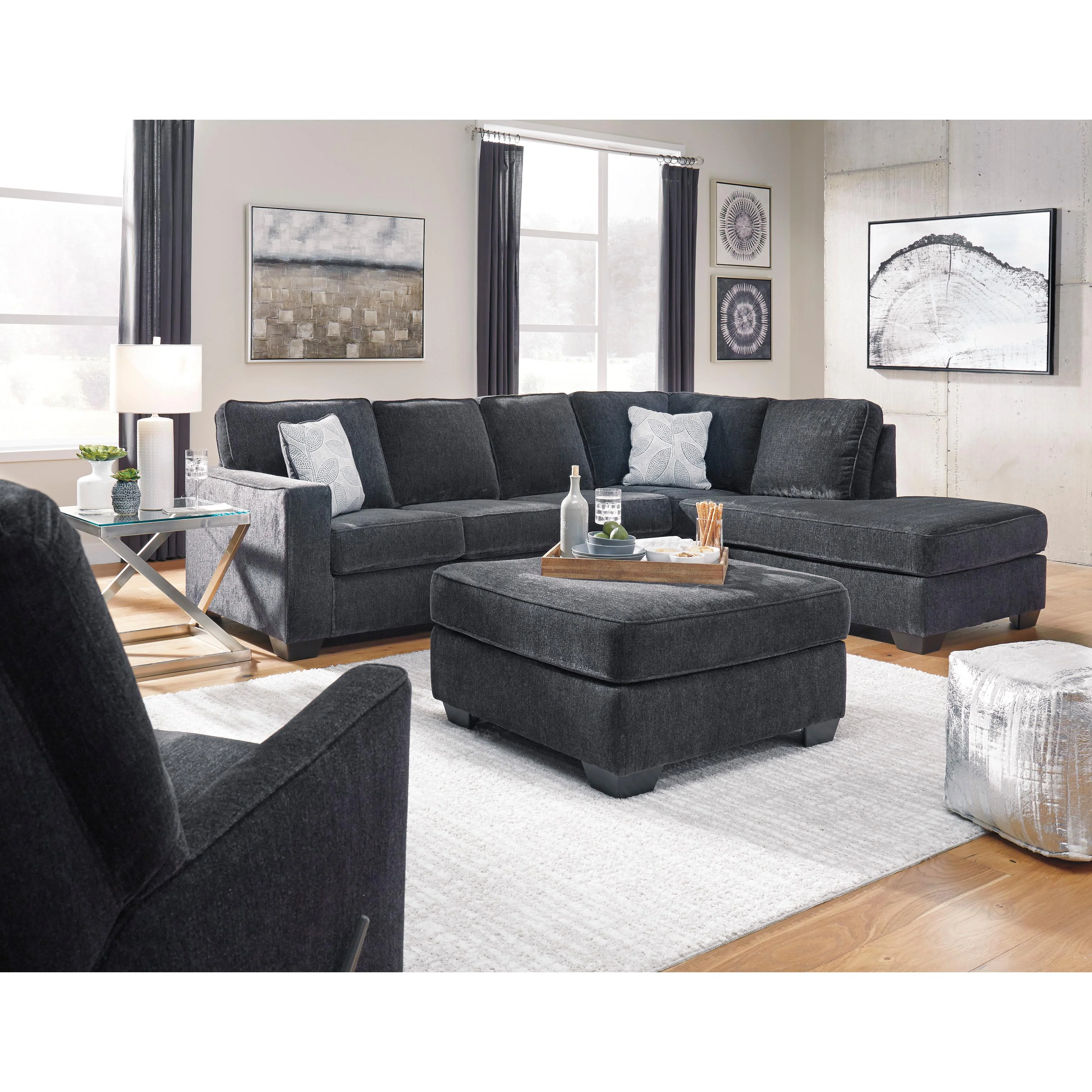 Signature Design by Ashley Altari Fabric Ottoman 8721308 - Image 7