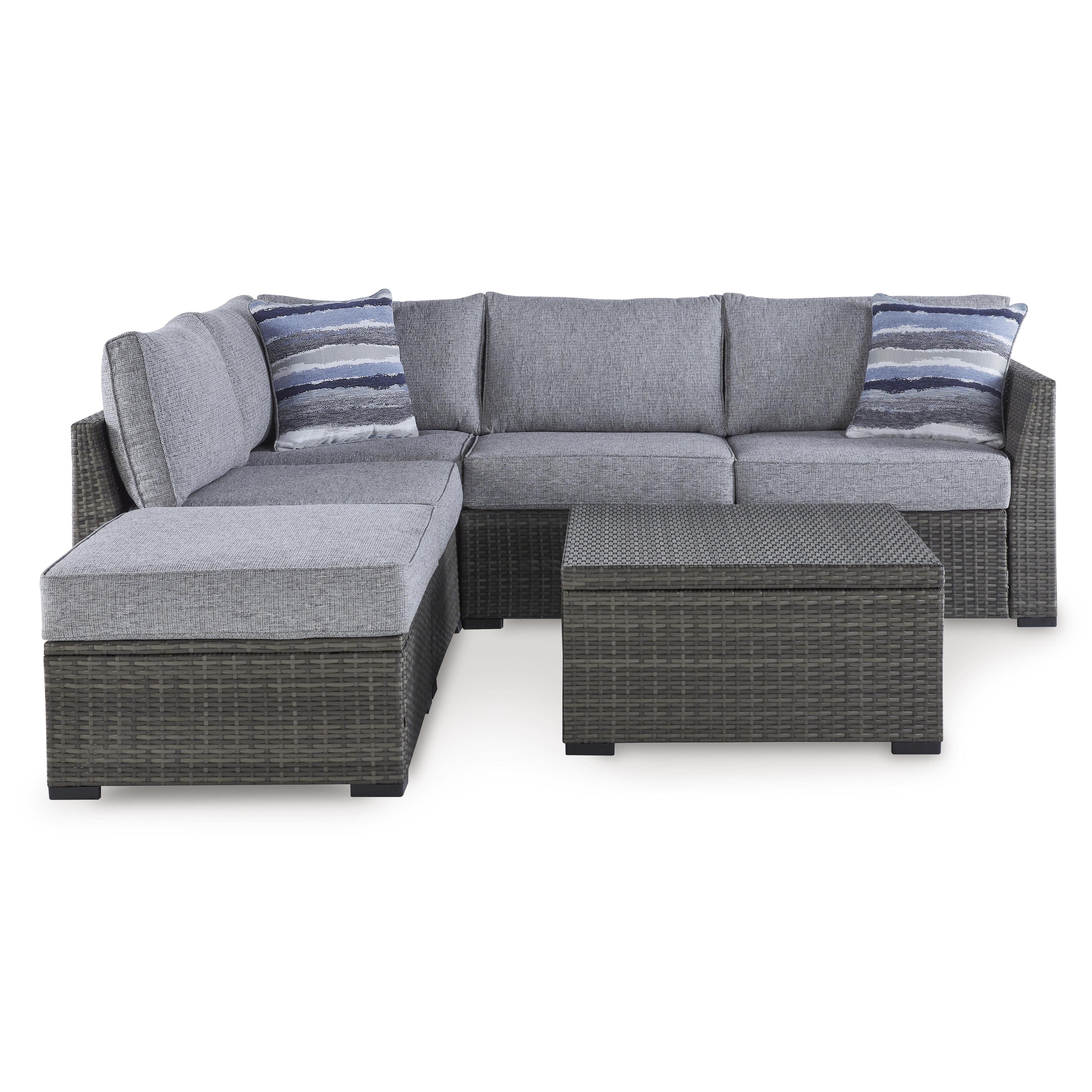 Signature Design by Ashley Petal Road P297-070 Loveseat Sectional/Ottoman/Table Set - Image 2
