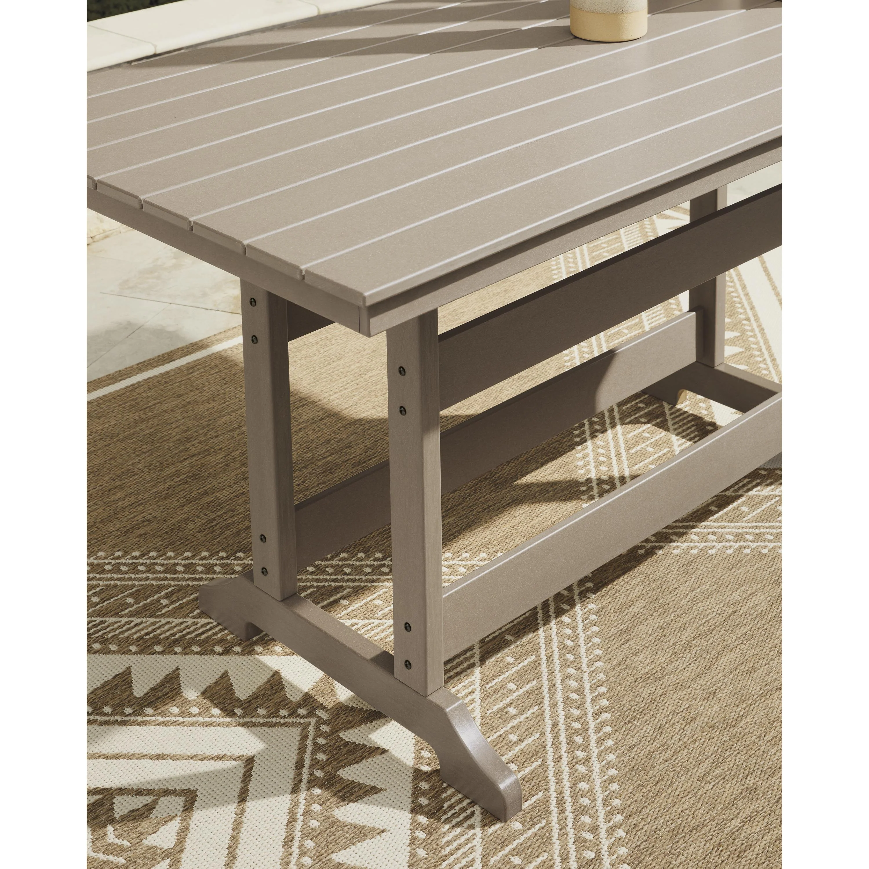 Signature Design by Ashley Seacliff Beach PCP228-642 Rectangular Counter Table with Umbrella Option - Image 5