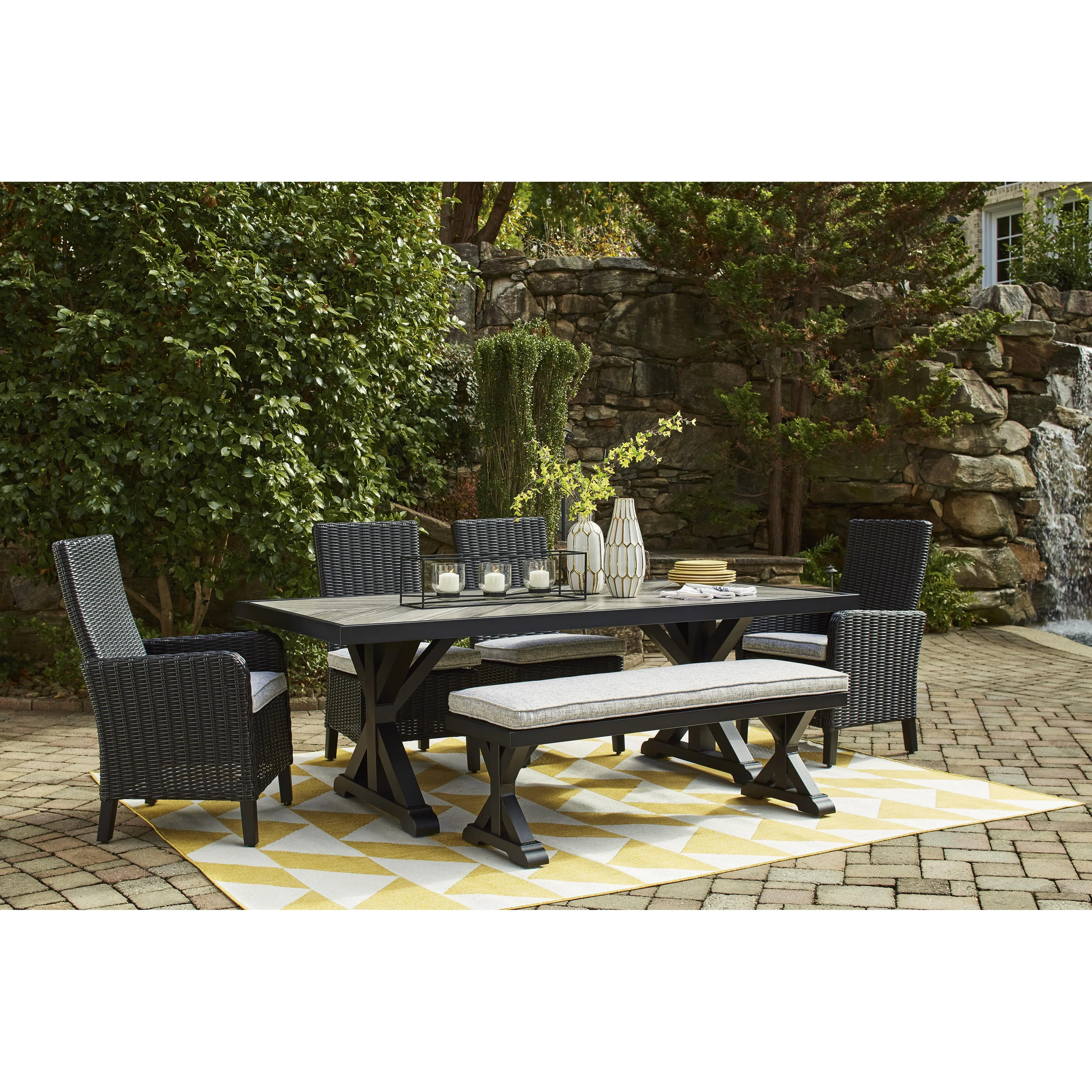Signature Design by Ashley Beachcroft P792-625 Rectangular Dining Table with Umbrella Option - Image 18
