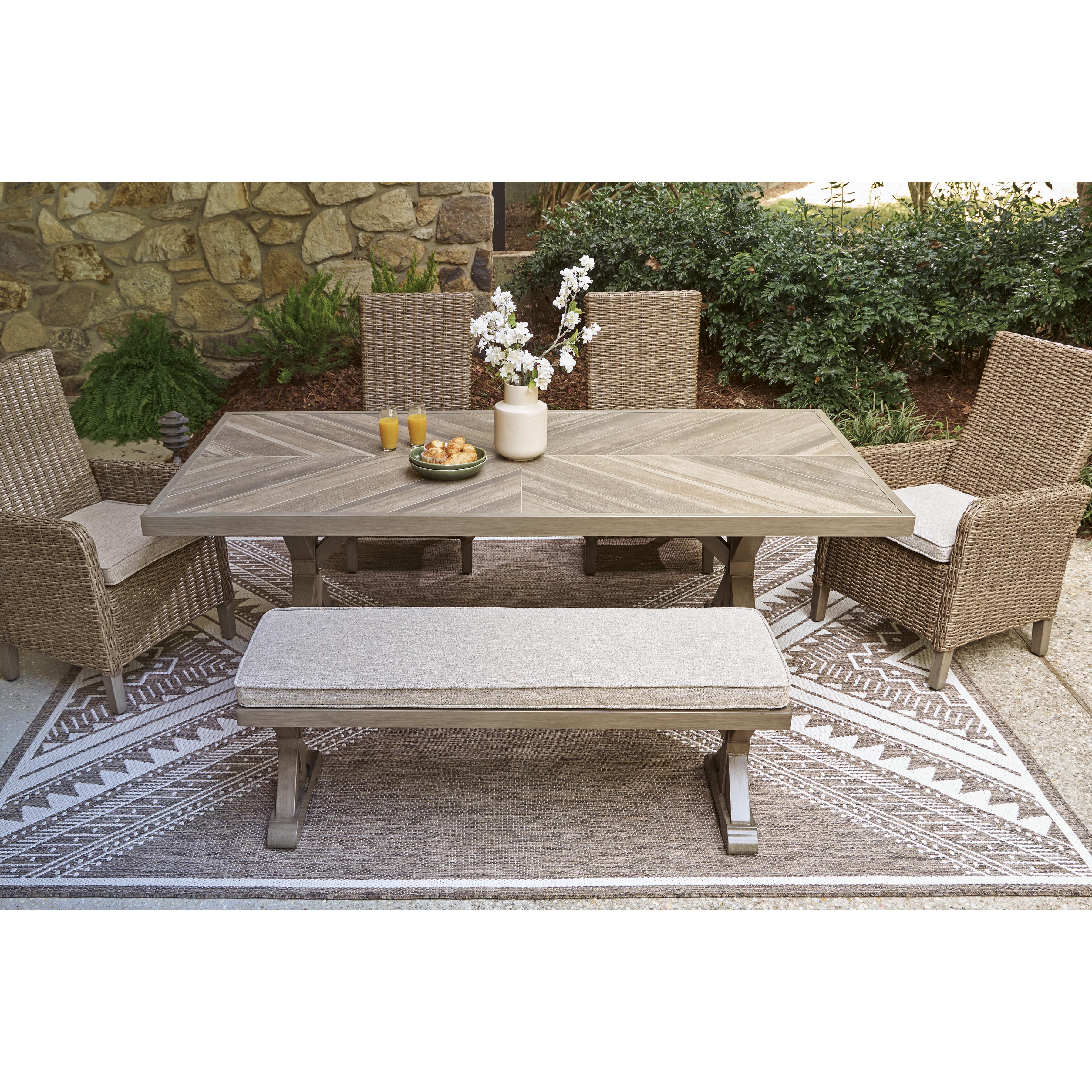 Signature Design by Ashley Laguna Heights PCP790-625 Rectangular Dining Table with Umbrella Option - Image 7