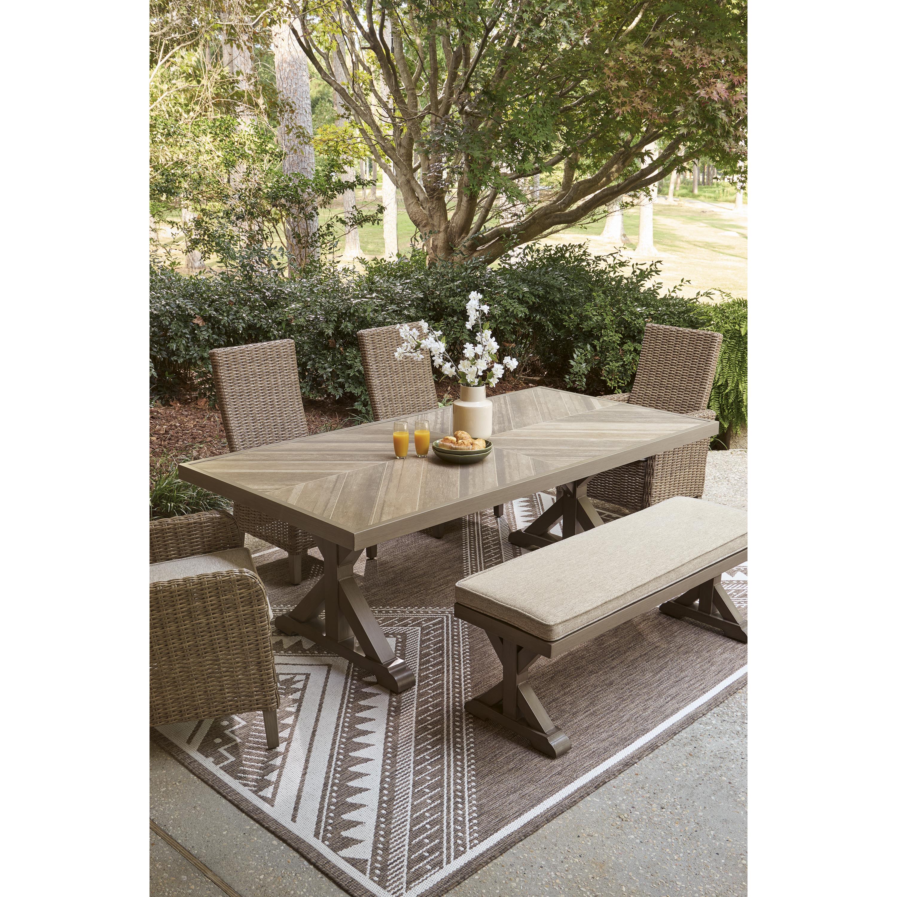 Signature Design by Ashley Laguna Heights PCP790-625 Rectangular Dining Table with Umbrella Option - Image 8